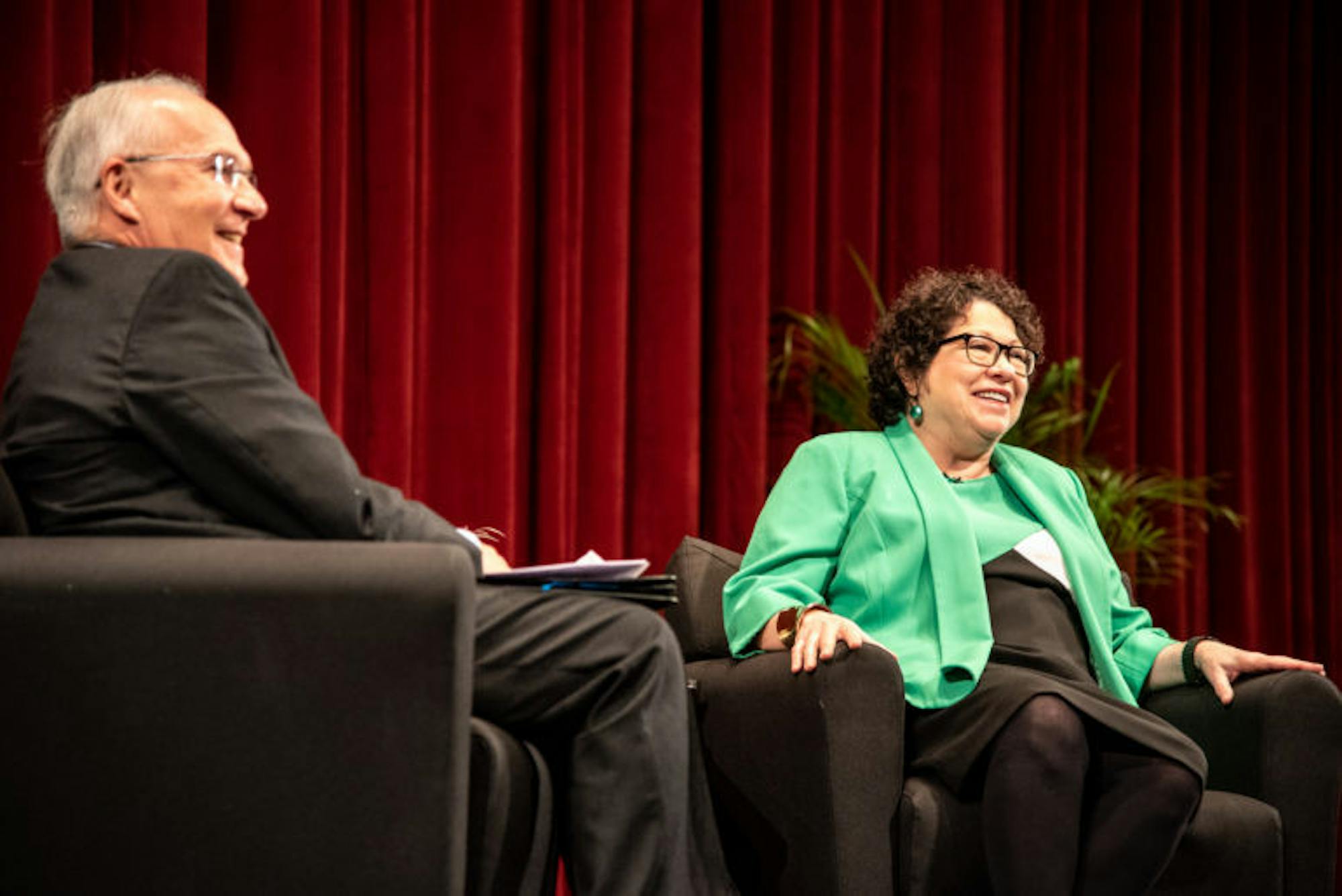 Supreme Court Justice Sonia Sotomayor spoke at Bailey Hall on Thursday. Sotomayor encouraged students to take action to change the world for the better and recalled her experiences as a student at Princeton and as a judge later on. (Michael Wenye Li / Sun Photography Editor)