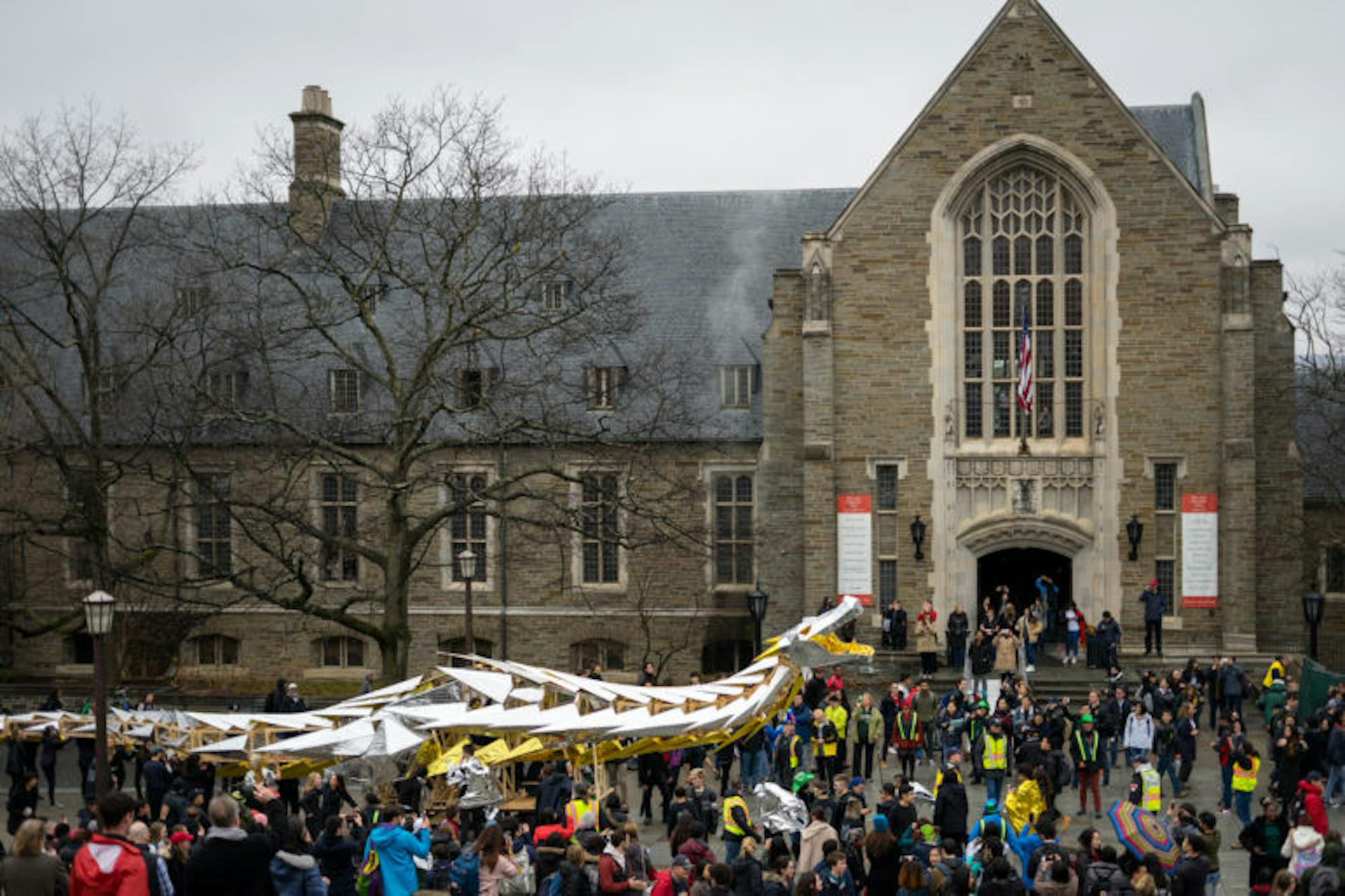 While some students opt to leave campus a day or two early for spring break, there’s a good reason not to: Dragon Day typically falls on the Friday before break. In a tradition that dates back over 100 years, the first-year architecture students design and construct a dragon from scratch, and the final product is paraded across campus.