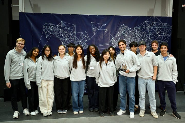 The SensTech team at the SensUs awards ceremony in August 2025. Courtesy of Alexander Harris ’26