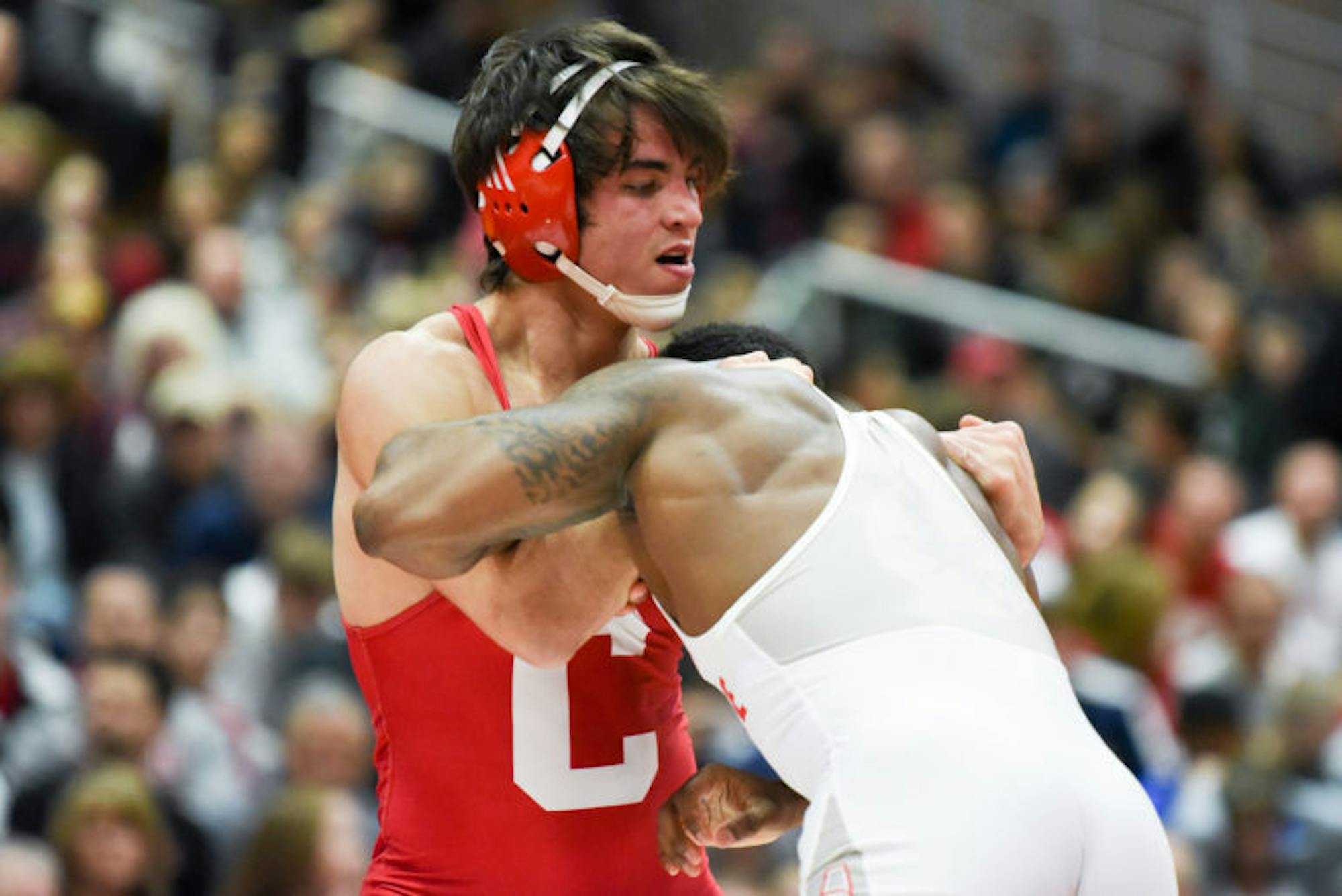 Cornell wrestling wrapped up its regular season Friday evening with a 25-9 loss to No. 6 Ohio State. (Boris Tsang / Sun Assistant Photography Editor)