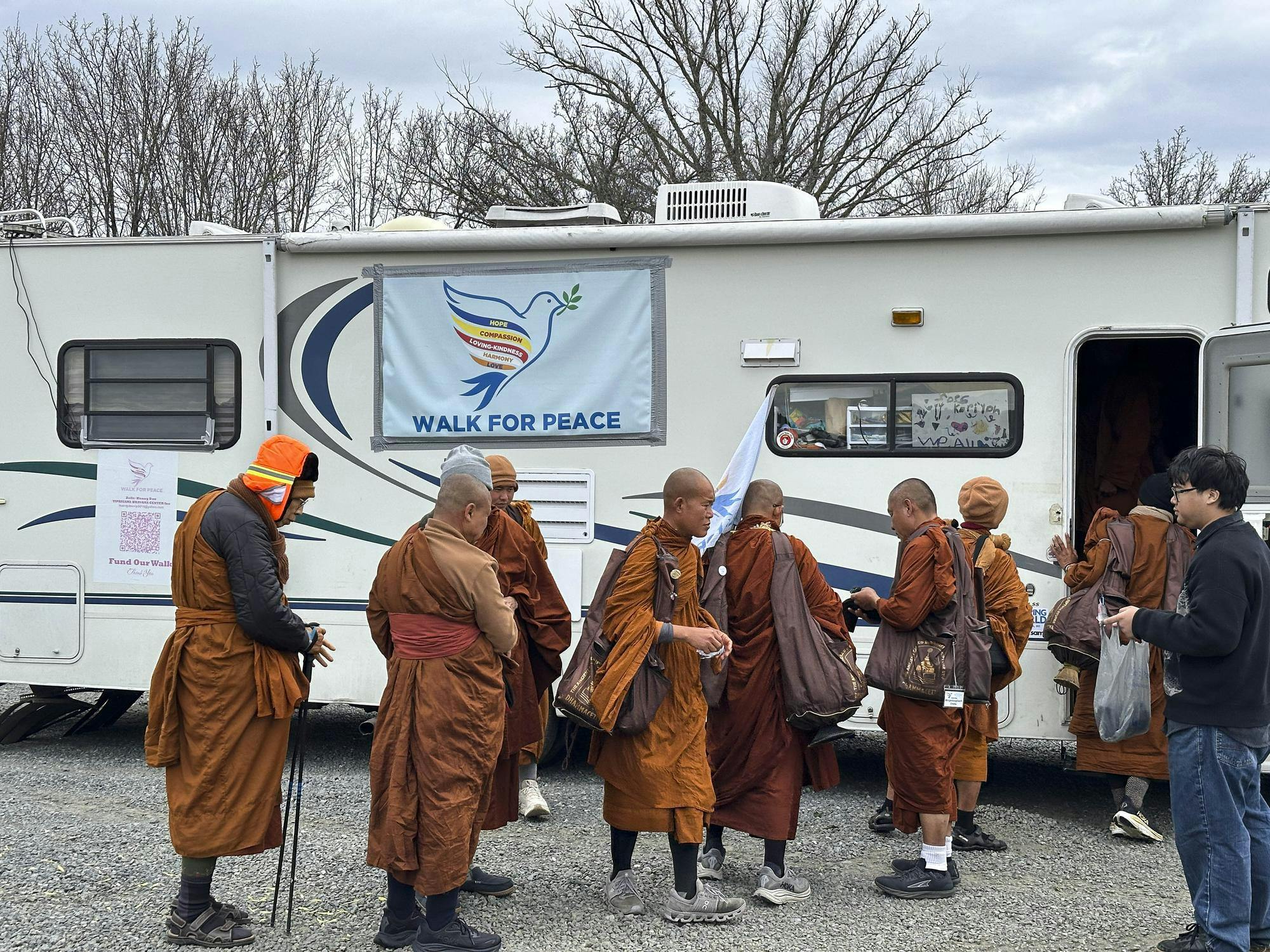 Buddhists Monks on Walk for Peace by Sophia Romanov Imber-2.jpg