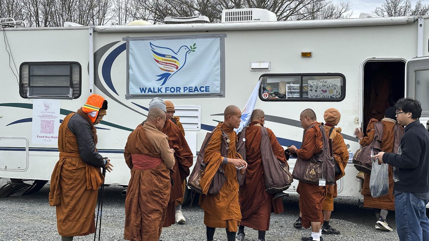 Buddhists Monks on Walk for Peace by Sophia Romanov Imber-2.jpg