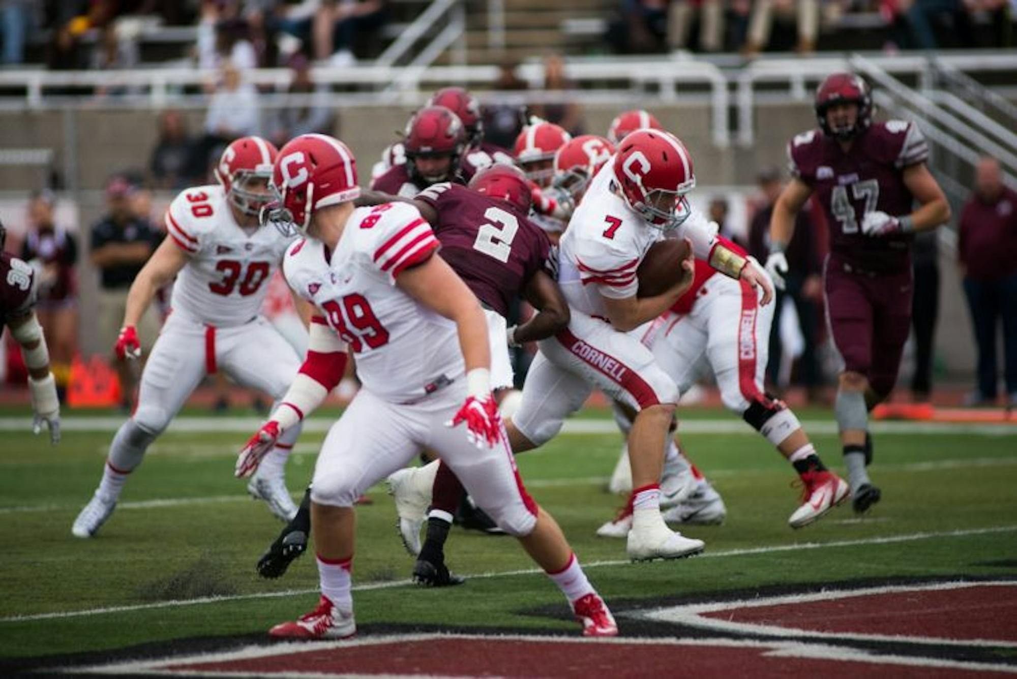 Banks rushes for a touchdown against Colagte in what would be his most impressive game of the season.