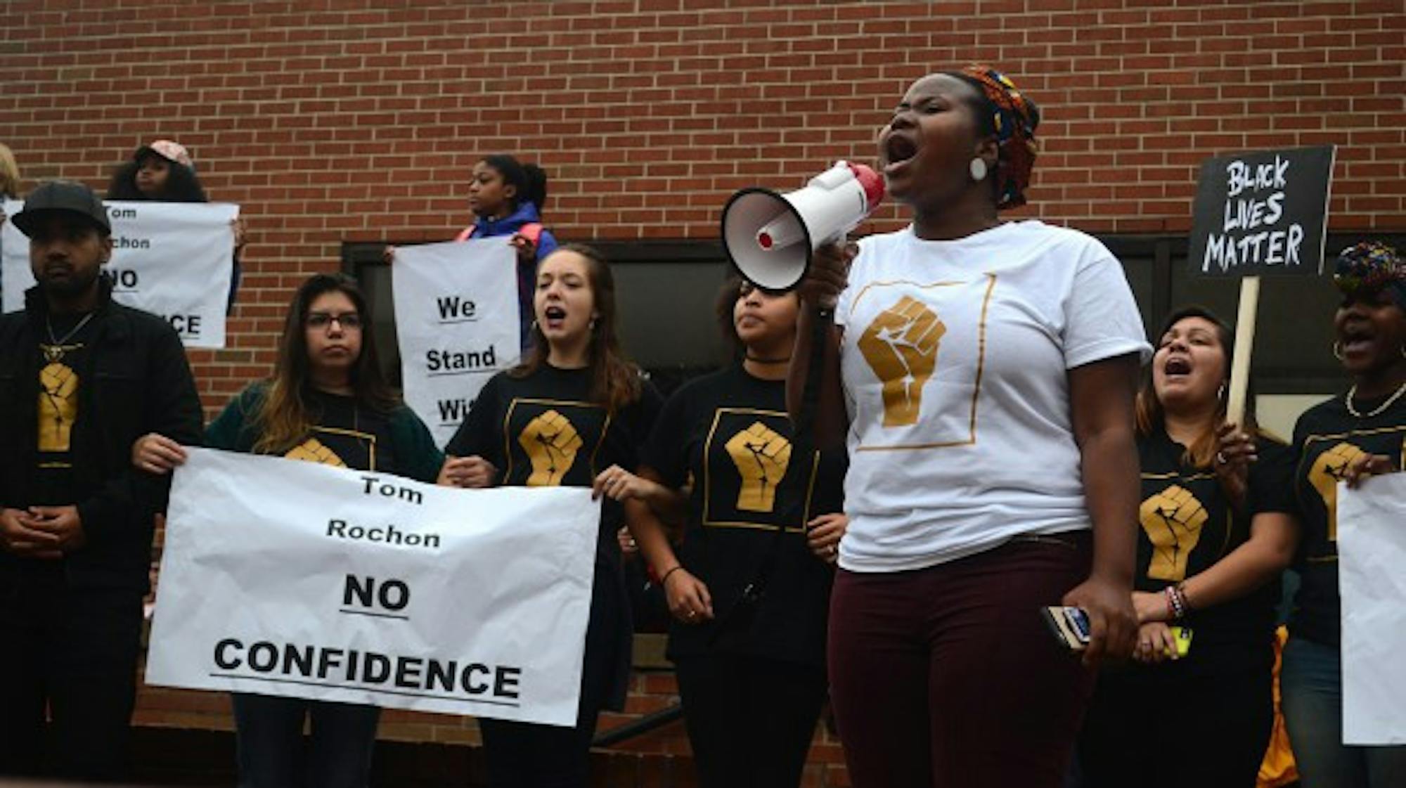 Ithaca College garnered national headlines when hundreds of students and faculty members staged a walk out in November, protesting I.C. President Tom Rochon. (Joon Lee / Sun Assistant Sport Editor)