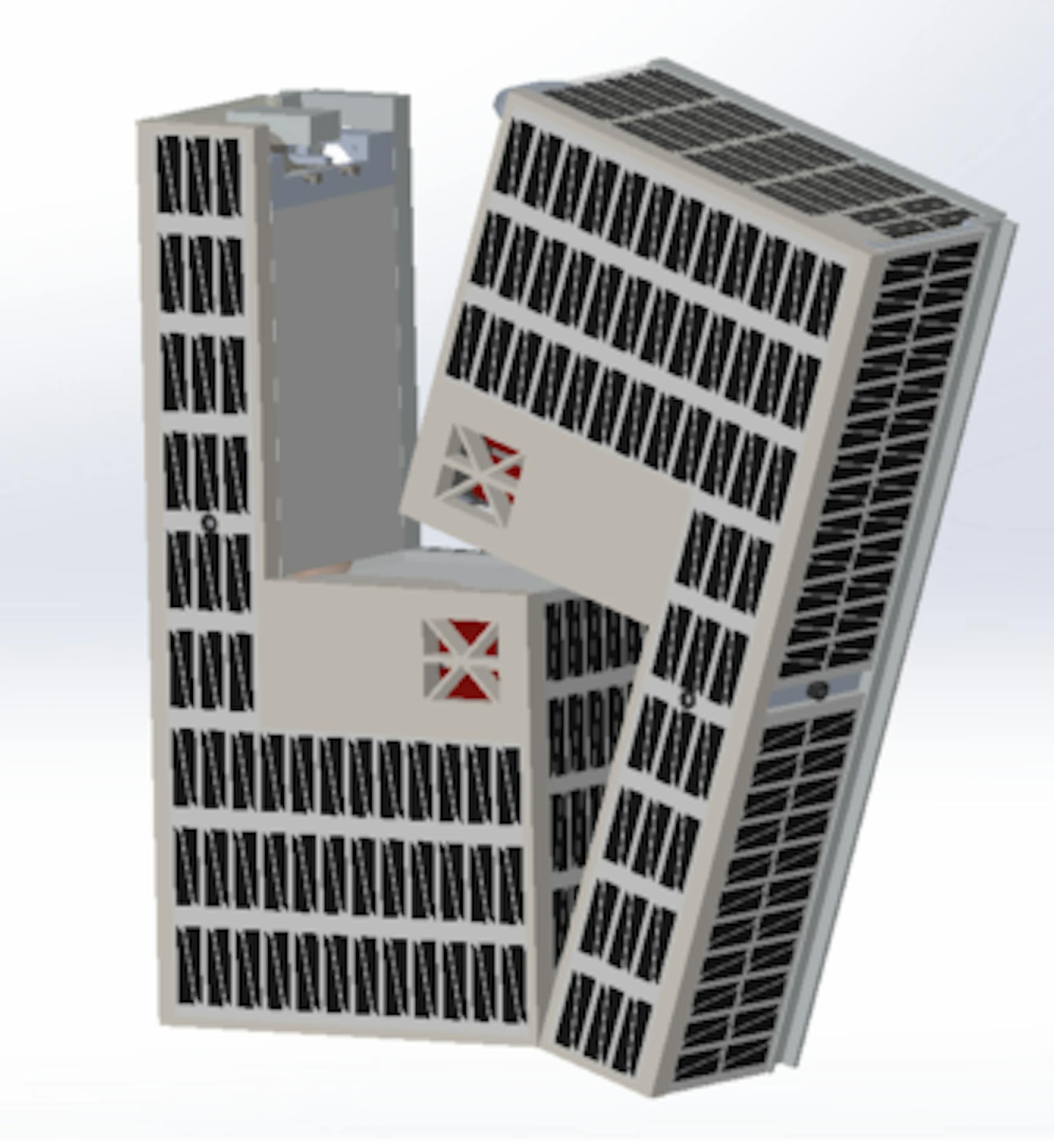 CAD rendering of the CubeSat