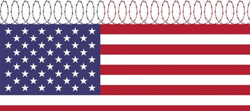 Picture-of-an-American-Flag-with-Barbed-Wire-for-Prison-Reform-Article