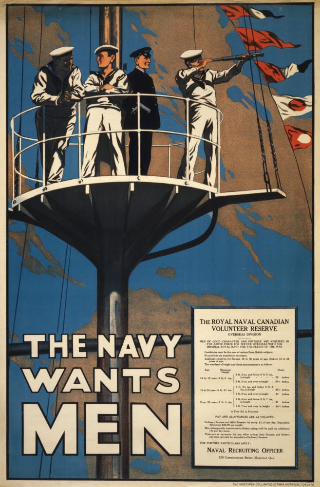 11-8-Pg-4-Arts-World-War-I-Navy-Recruitment-Poster-scaled