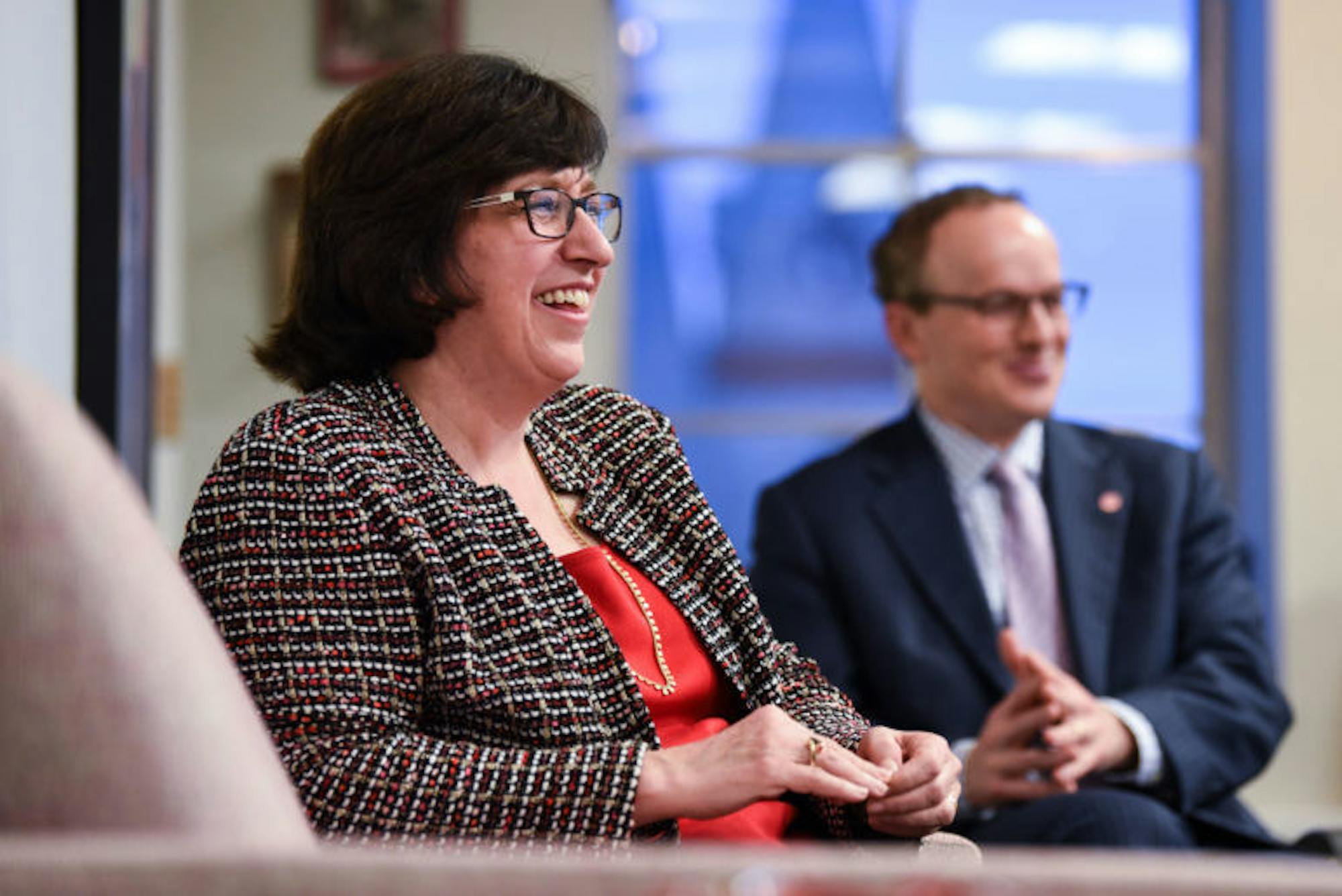 President Martha E. Pollack sat down with The Sun on Monday to discuss the University's progress in areas from Greek reform to mental health services. (Boris Tsang / Sun Assistant Photography Editor)