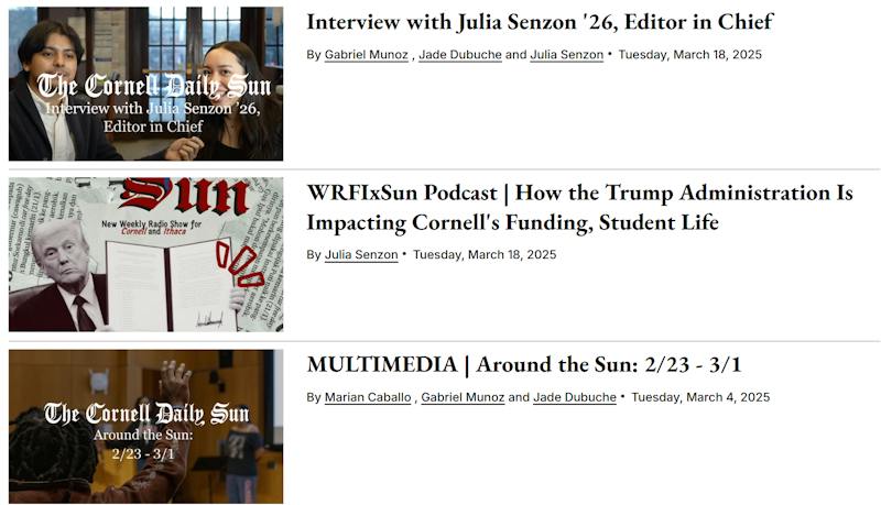 MULTIMEDIA | Why Join Multimedia? - The Cornell Daily Sun