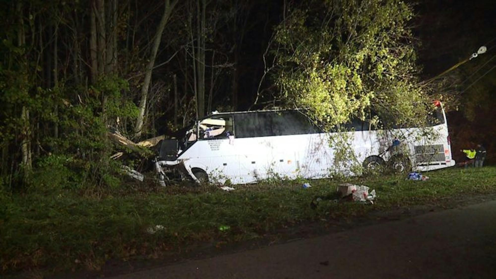 Multiple passengers received minor injuries in the crash, including the driver. One woman was airlifted in critical condition, but has since been upgraded to stable, police said.