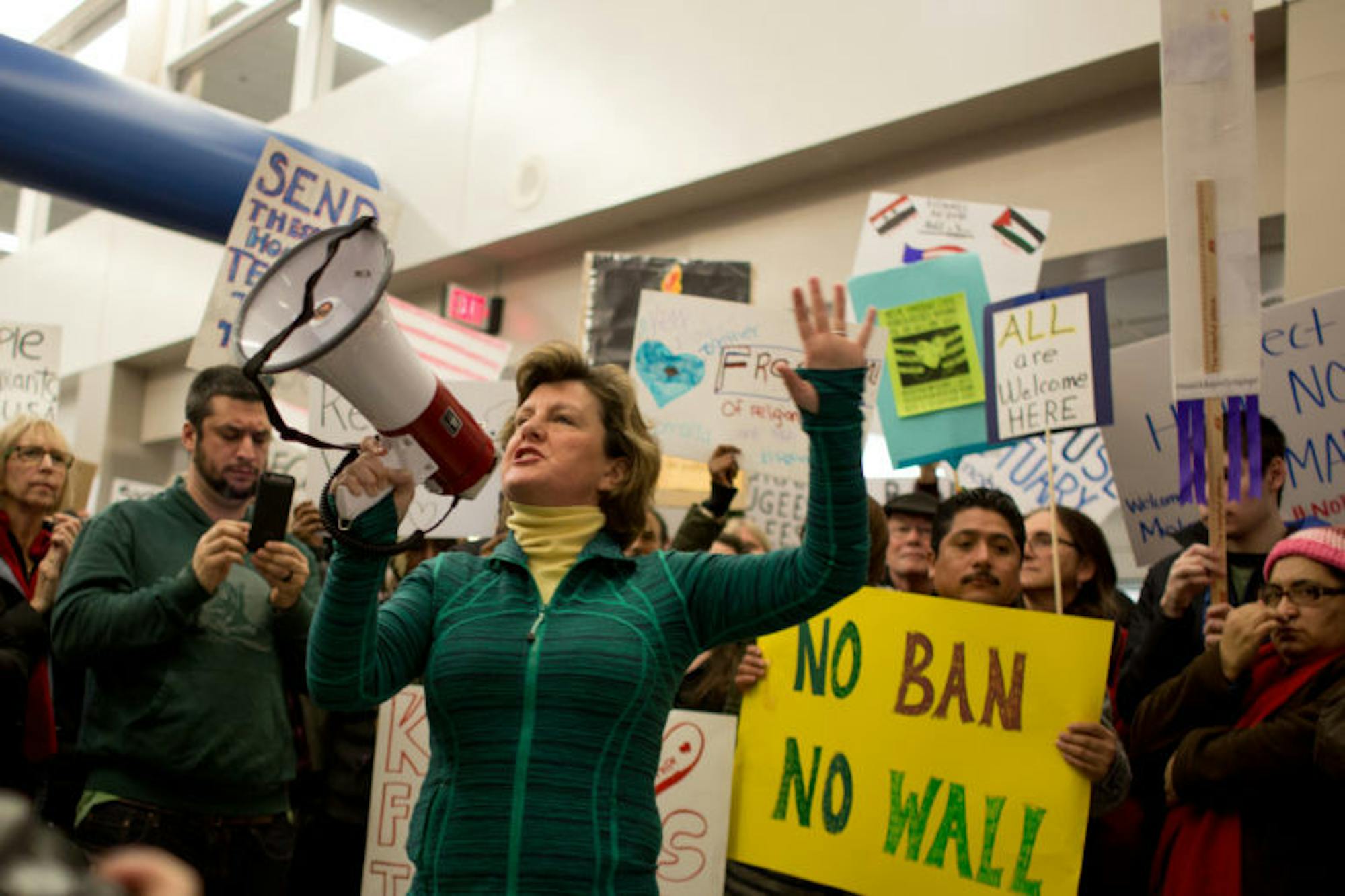 Syracuse Mayor Stephanie Miner addressed the crowd Sunday night and said Syracuse is