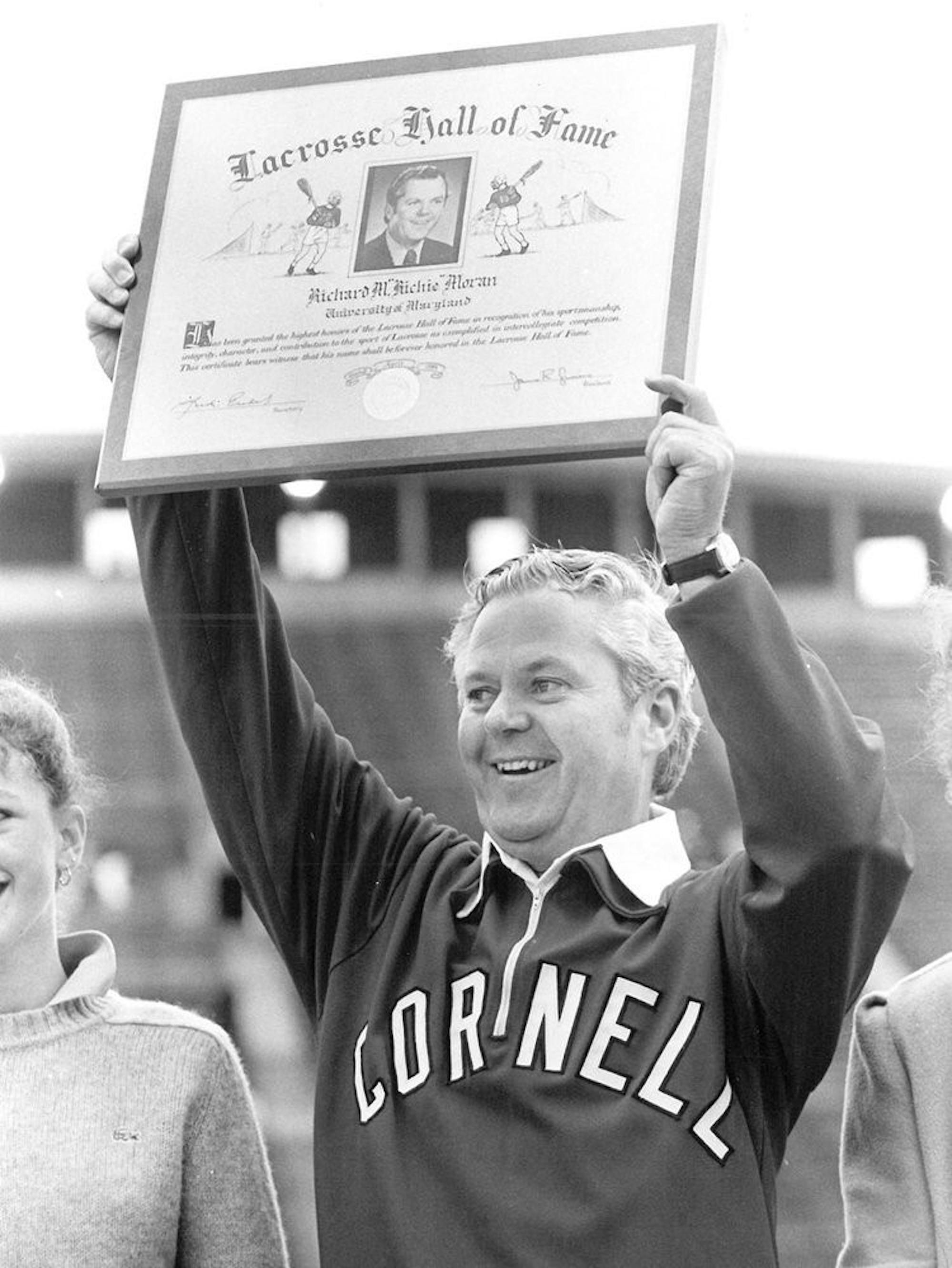 Moran was inducted into the U.S. Lacrosse Hall of Fame 1983 for his playing days at Maryland.