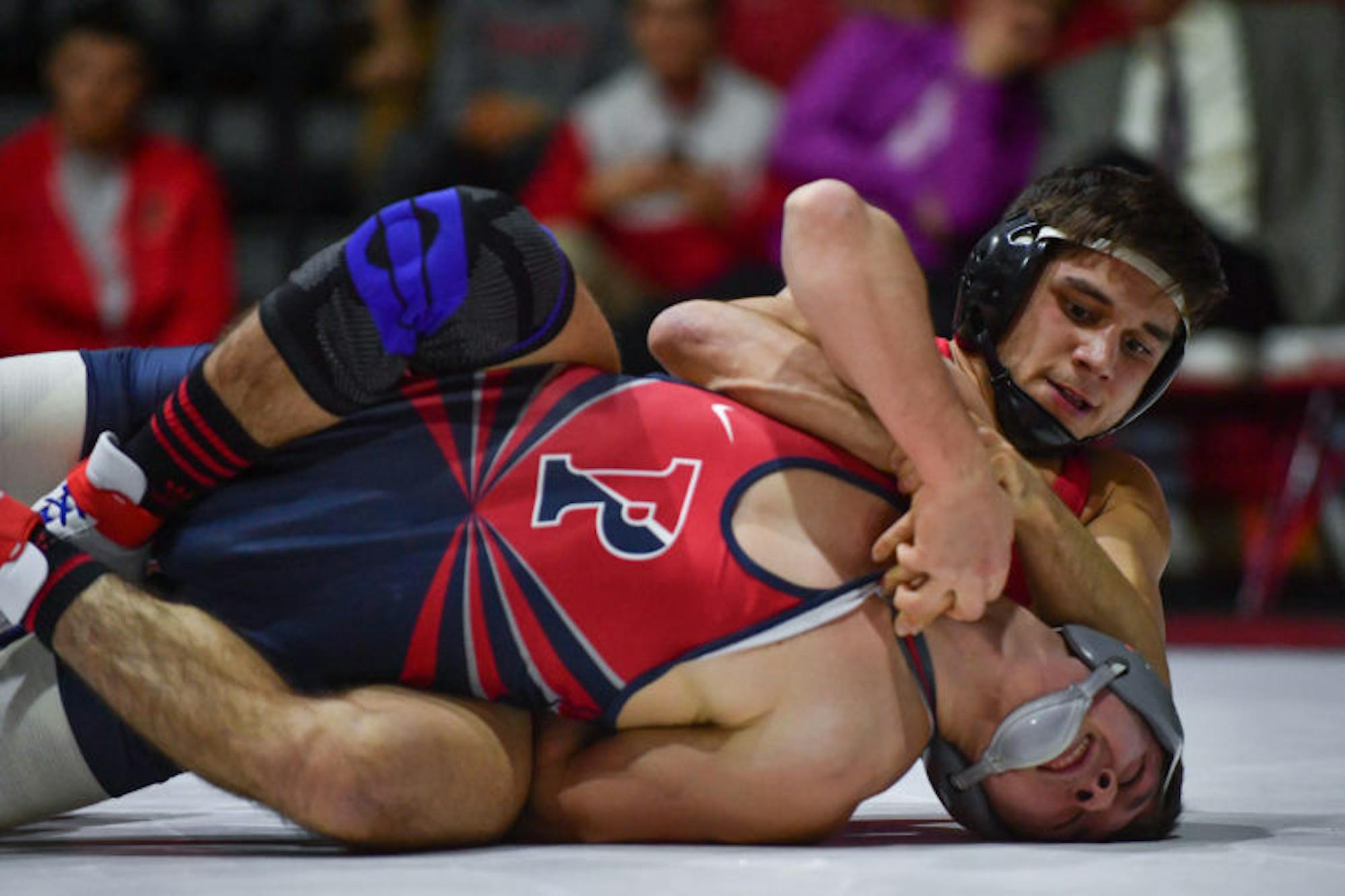 Cornell wrestling claimed a 40-3 victory over Penn on Friday.  (Ben Parker / Sun Staff Photographer)