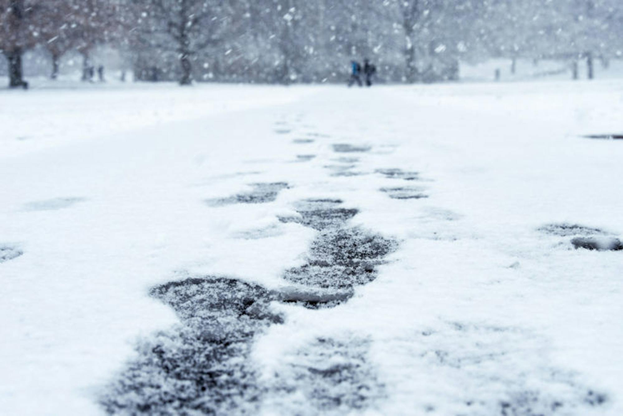 Rain turned to snow as the temperature plummeted on Tuesday.