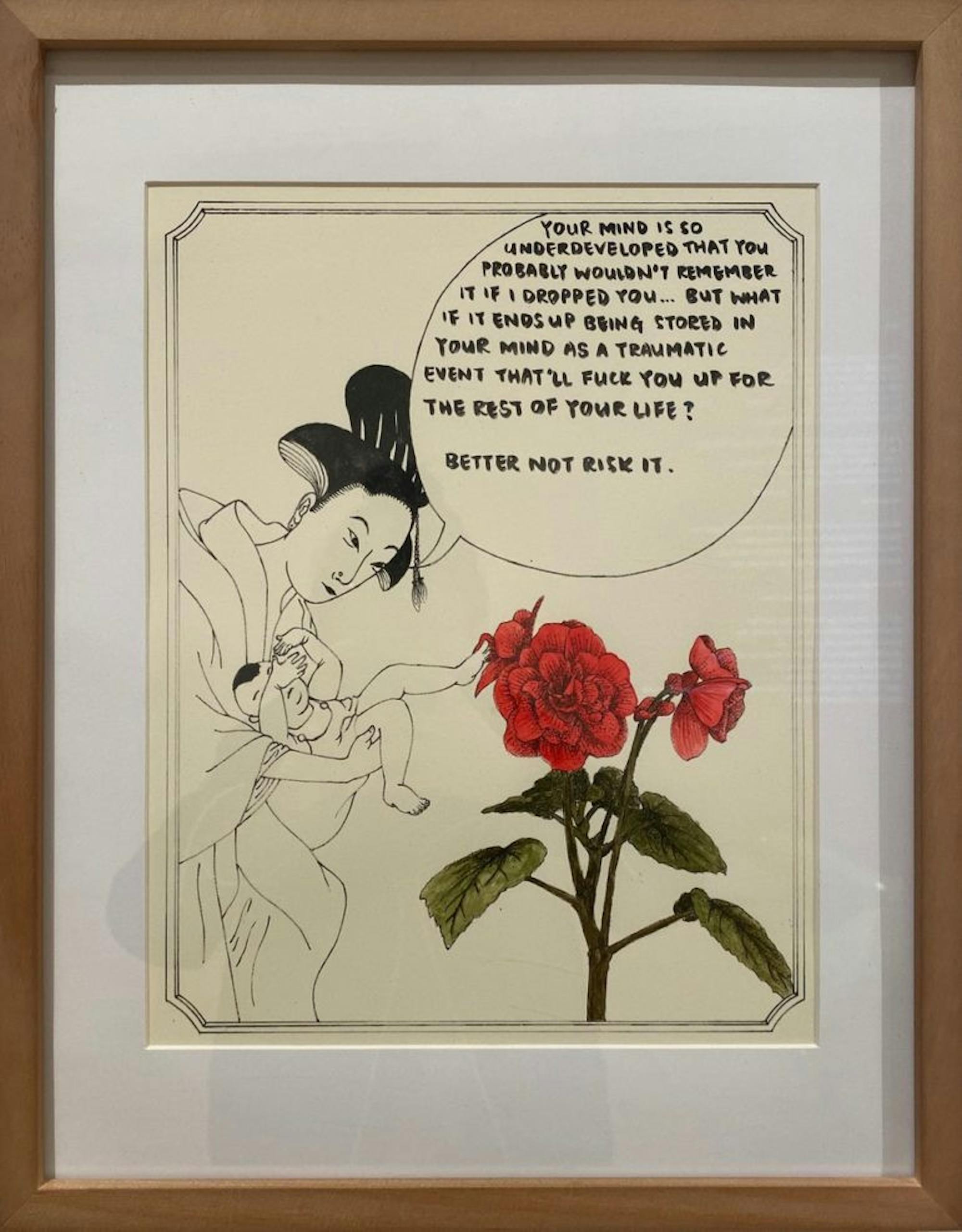 Michelle Wu, lithograph with watercolor, 11x14”