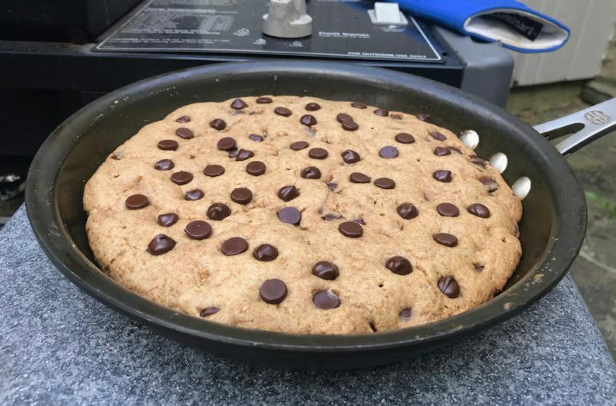 Warmly baked chocolate chip pie (Melanie Metz / Staff Writer)