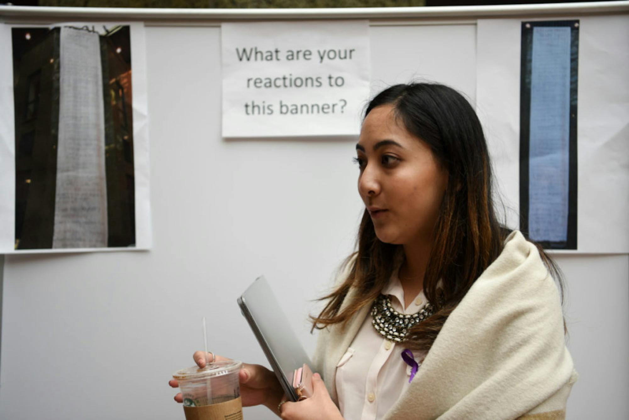 Shaibyaa Rajbhandar speaks about the Want Project at Sage Hall on March 8th, 2018.