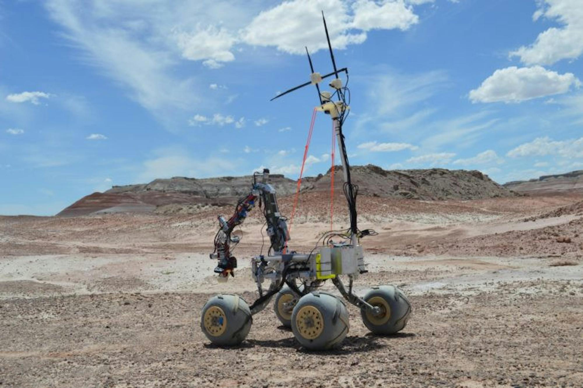 A rover designed by the Cornell Mars Rover project team.