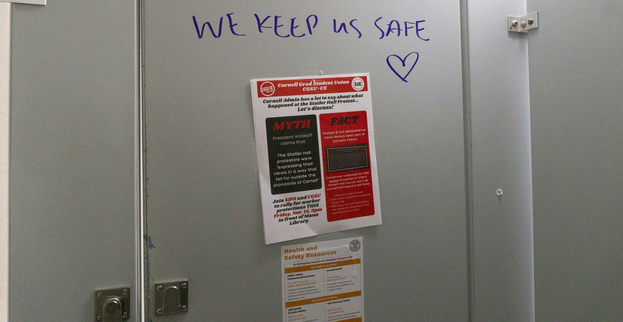 Grafitti in Uris Library Bathrooms on Nov. 16th, 2024