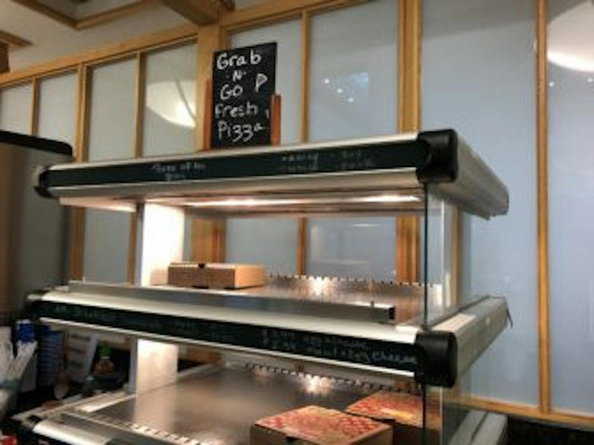 Personal pizzas at Atrium Cafe. Photo by Katie Zhang / Sun Dining Editor