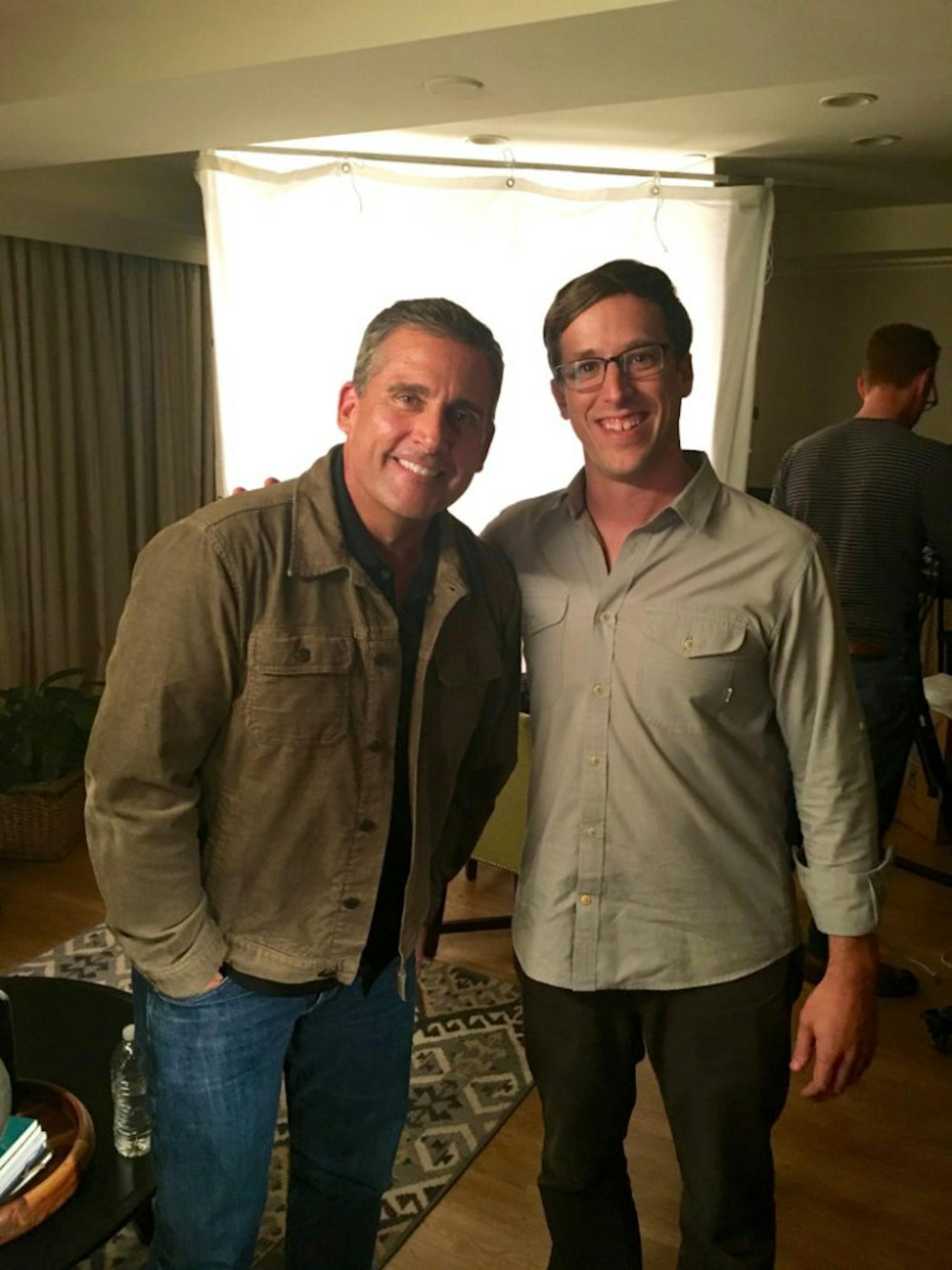 Steve Carell and Josh Greenbaum '01