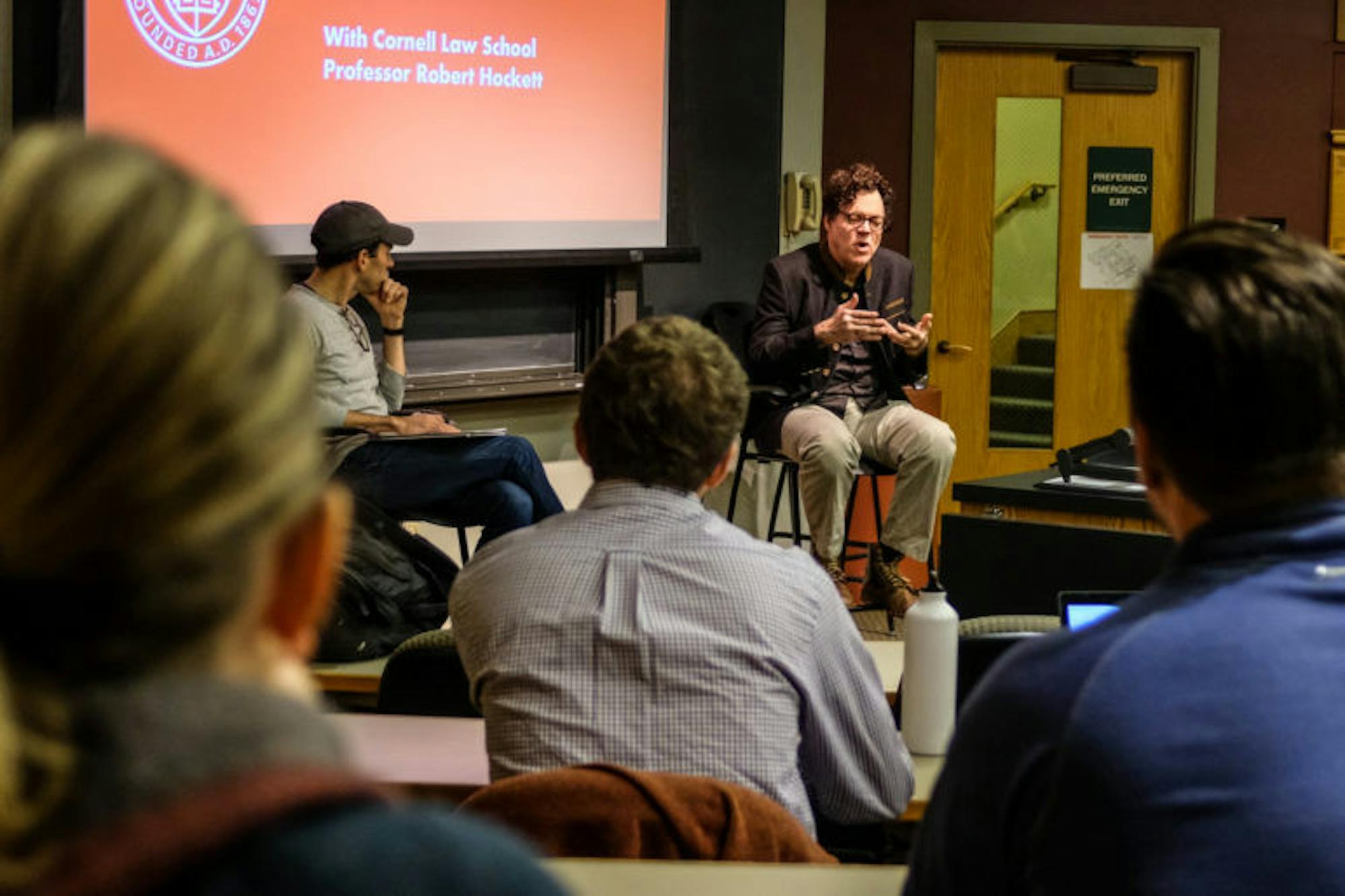 On Monday, Prof. Robert Hockett, Edward Cornell Professor of Law, led a pre-election conversation on the issues facing the country. (Michael Wenye Li / Sun Photography Editor)