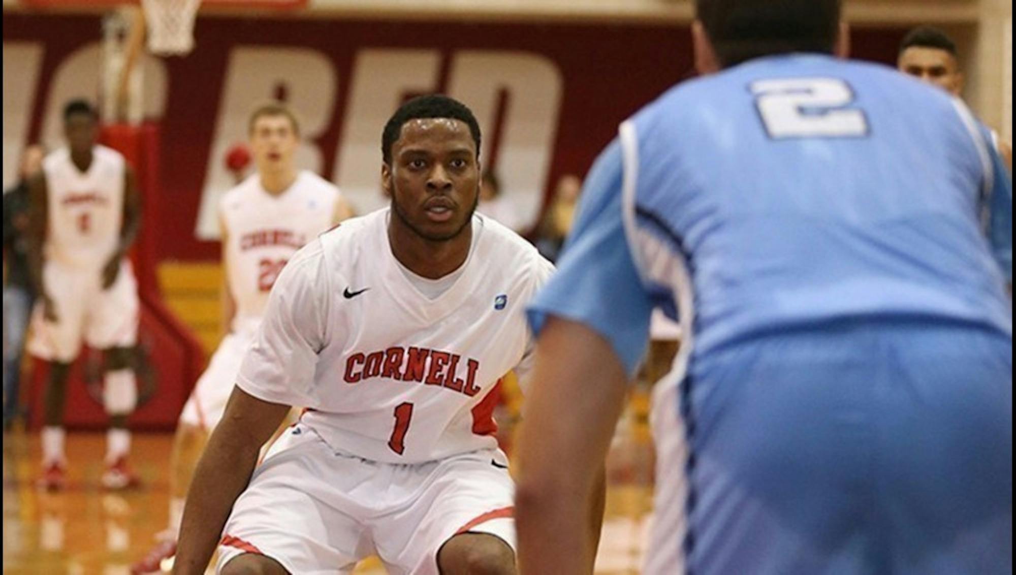 Darryl Smith, pictured above in a game against Columbia last season, scored 14 points against Colgate, but none were more timely than his 3-pointer that sent the game to its first overtime. (Courtesy of Cornell Athletics)