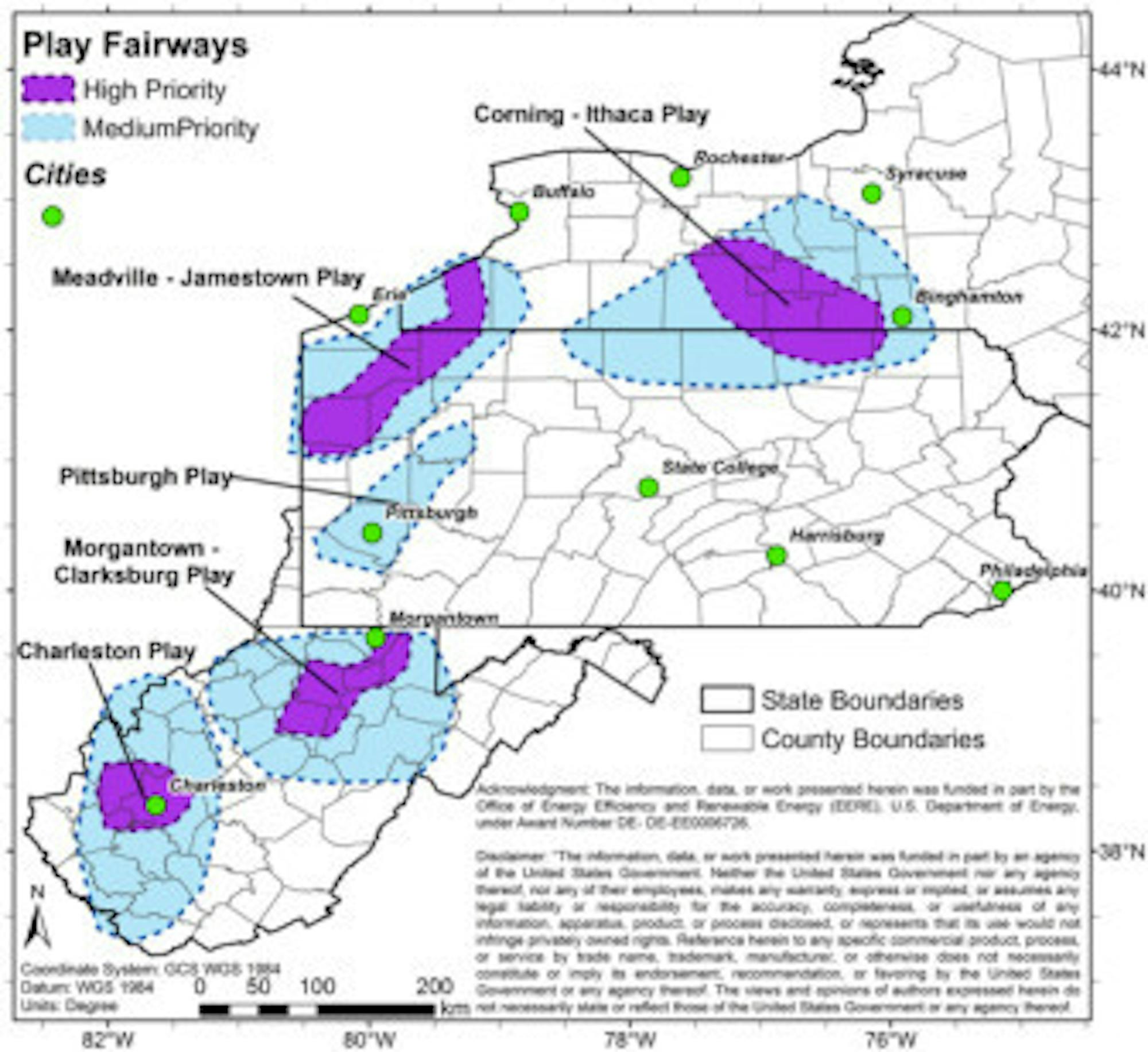Map showing Geothermal Fairplay Analysis results.