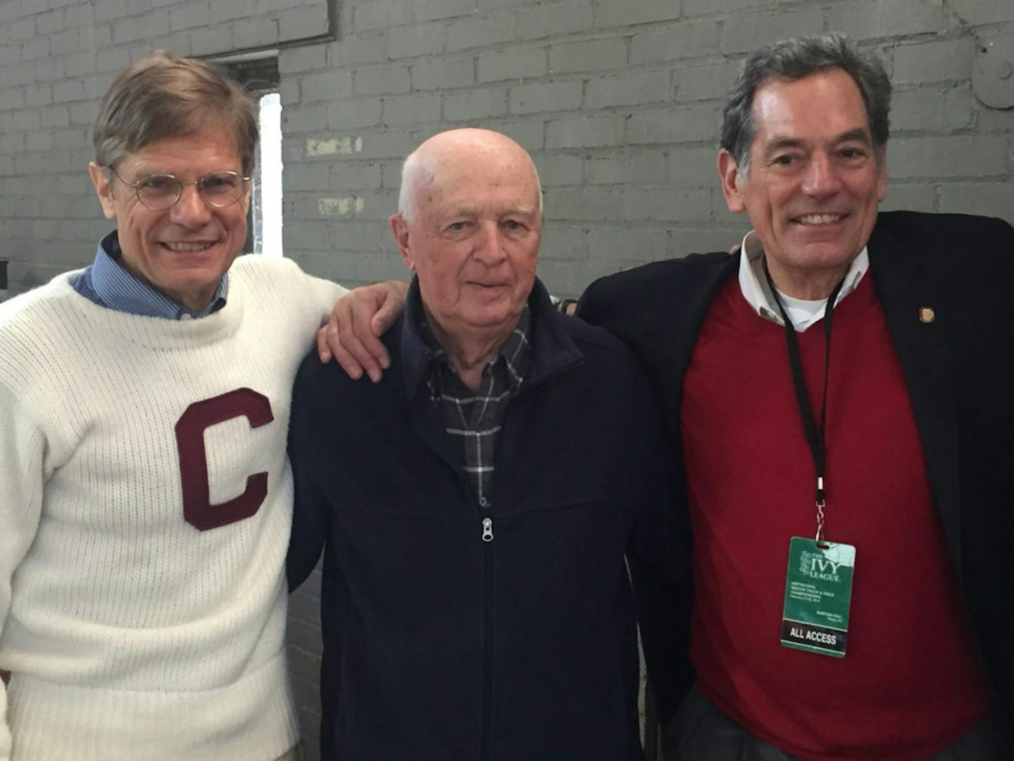 Jon Anderson, far right, competed for former head coach Jack Warner while at Cornell.