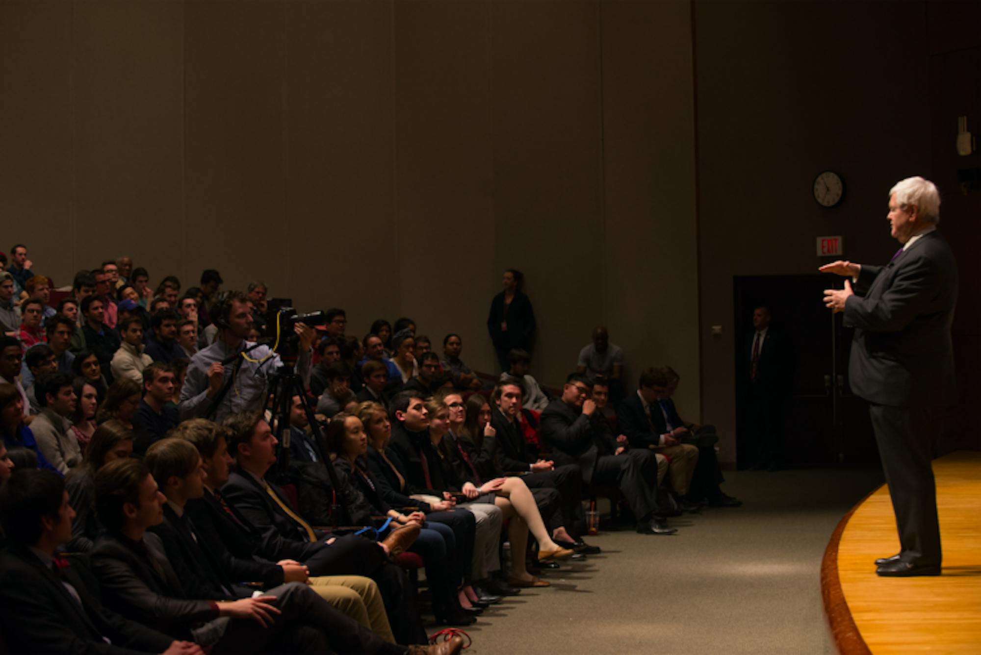 About 600 students, faculty members and staff attended the lecture on Wednesday night