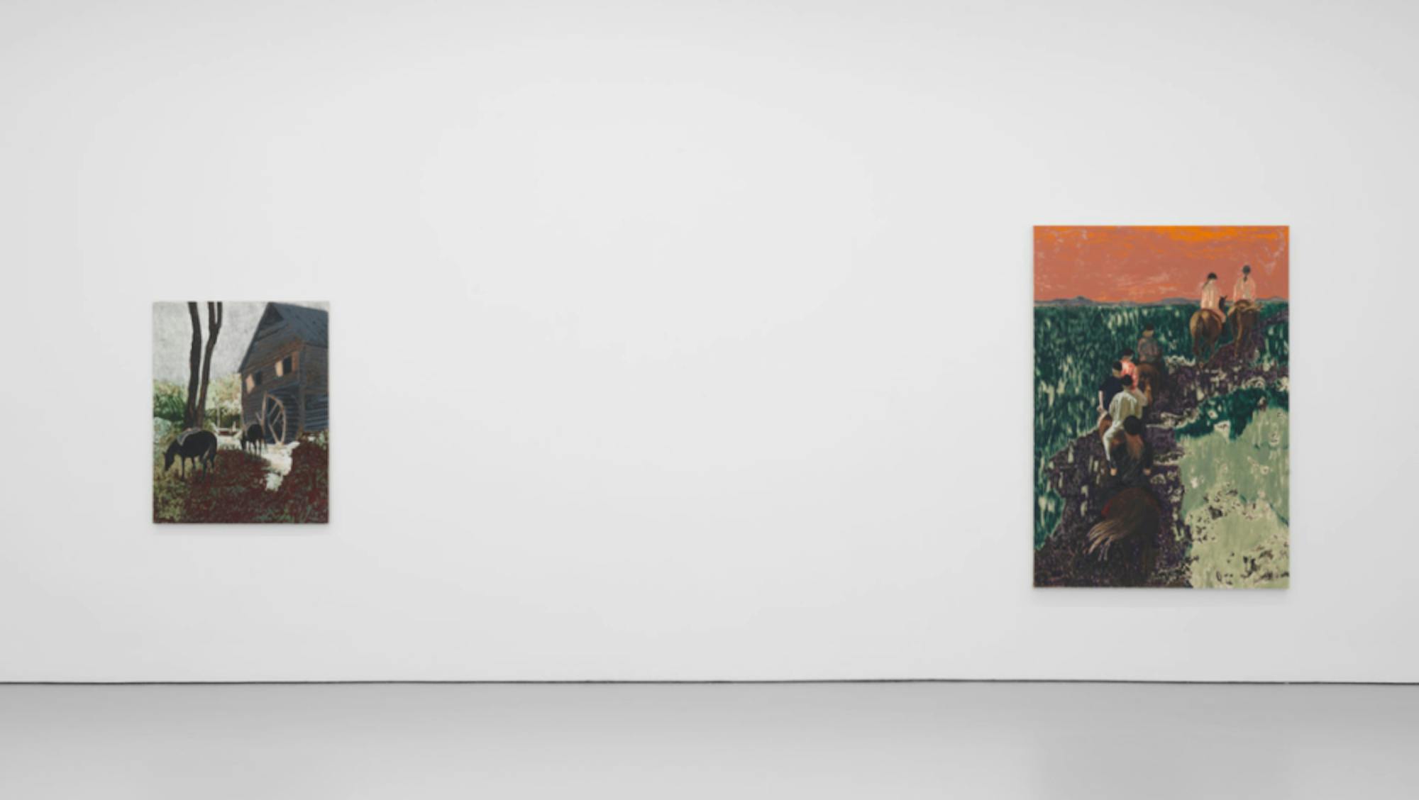 Installation View of work by Mamma Andersson, courtesy of David Zwirner Gallery