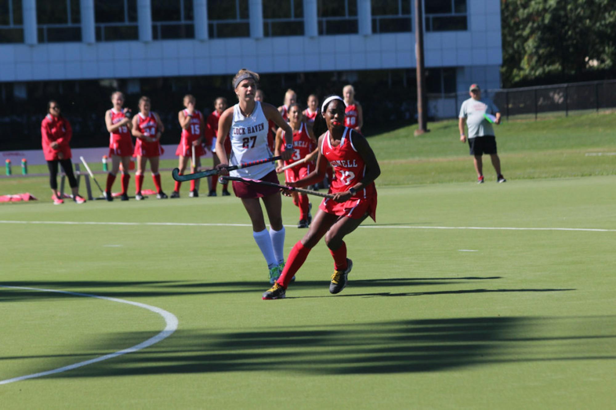 Senior Krysten Mayers set the program mark in points and goals this weekend against Harvard.