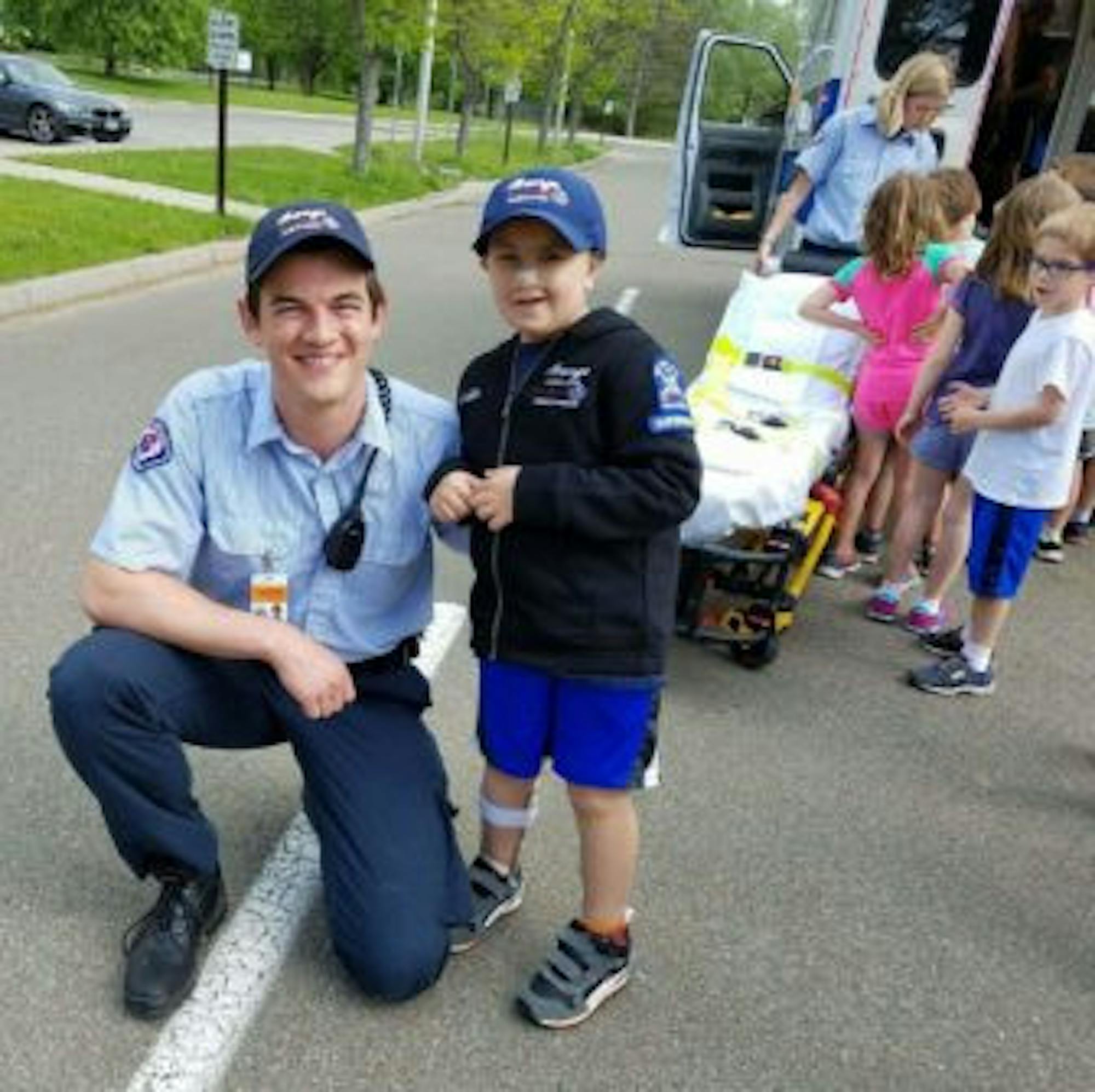 Cameron Yates '18 and Officer Colin.