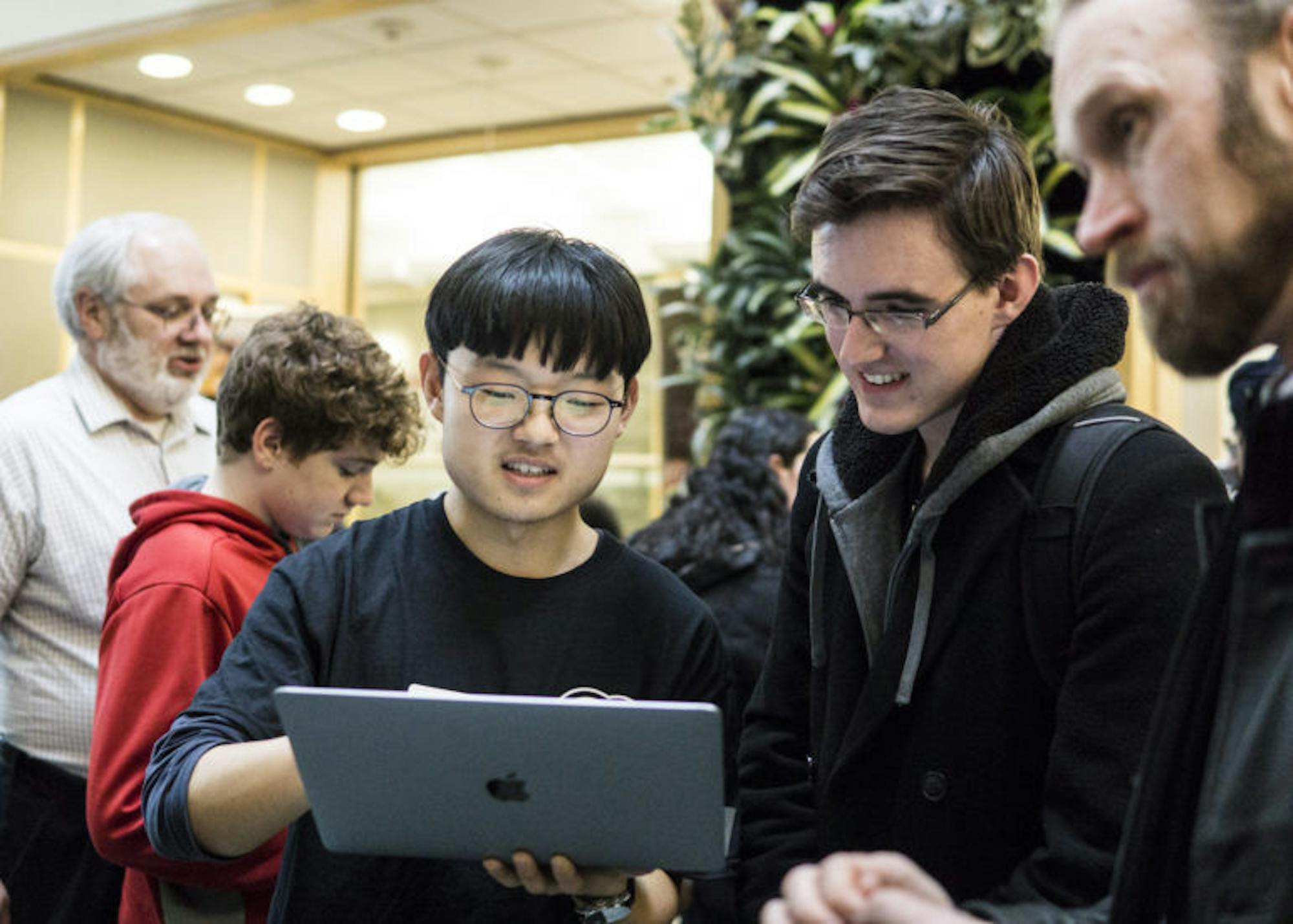 Students showed off their tech projects at the annual BOOM (Bits on Our Minds) showcase on Wednesday at Duffield Hall.