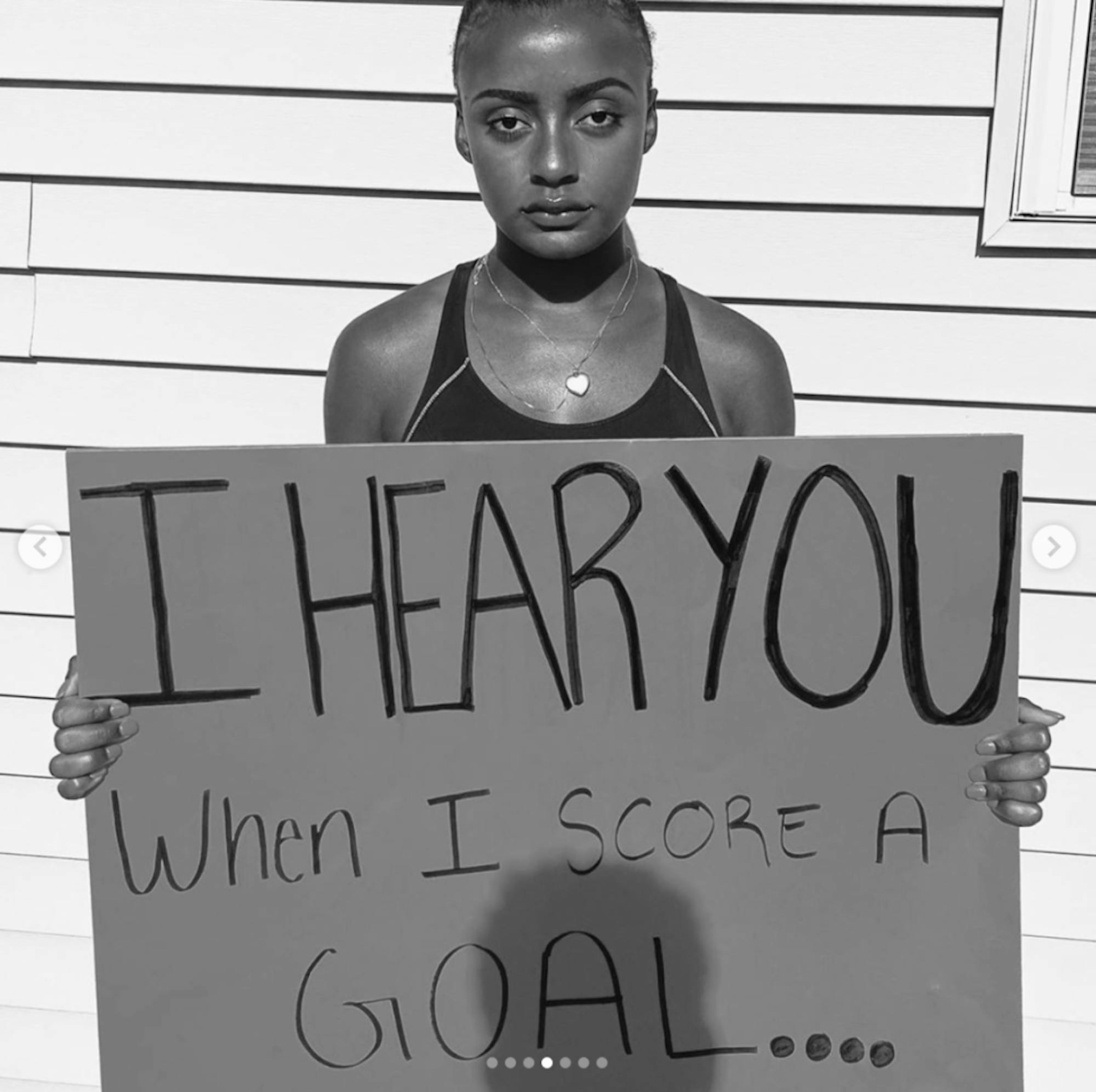 Jay Matthews, above, founded WOCCA to give female student-athletes of color their own space.