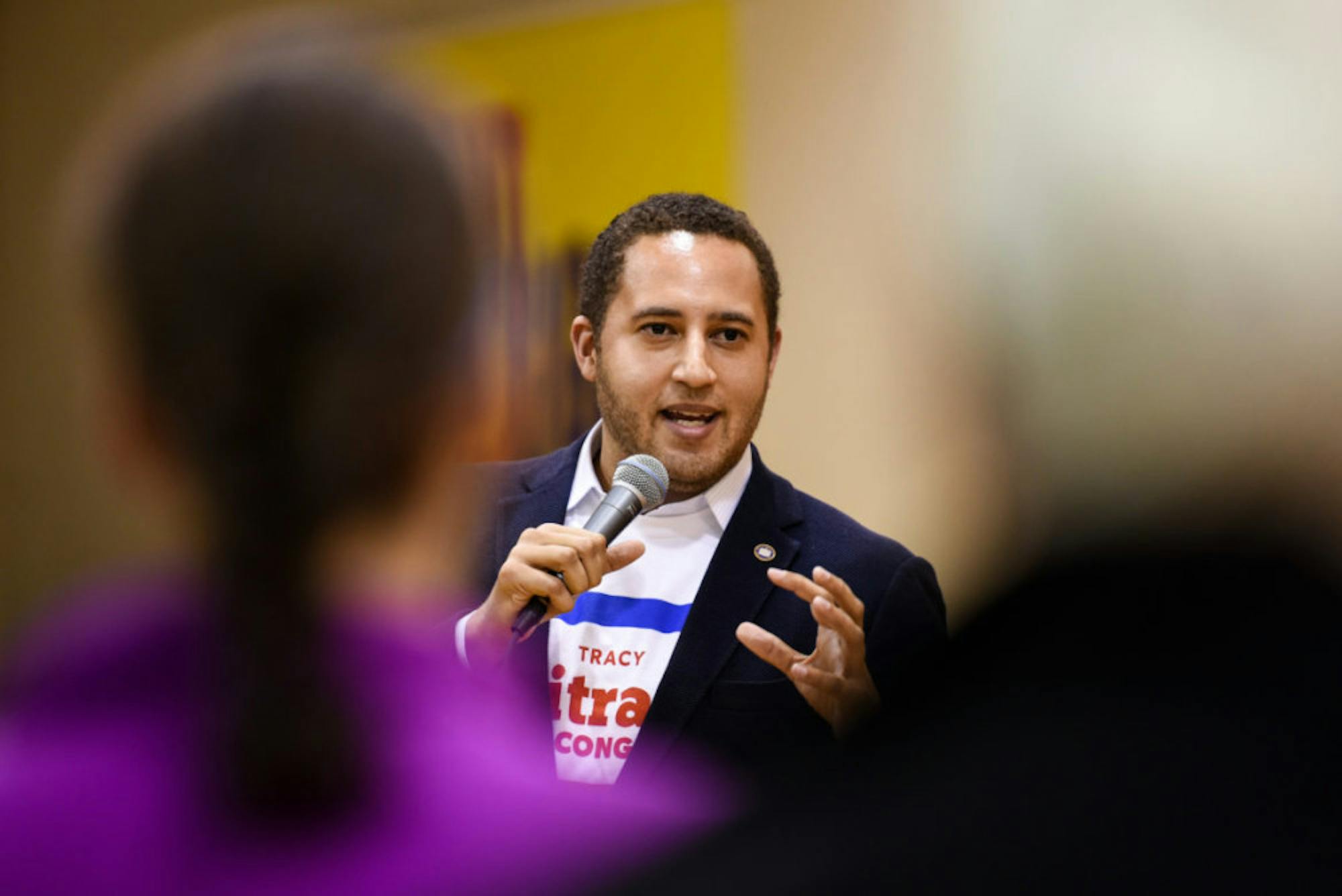 “I have made a plan to vote in this midterm since November of 2016,” Mayor Svante Myrick ’09 declares to hearty applause.