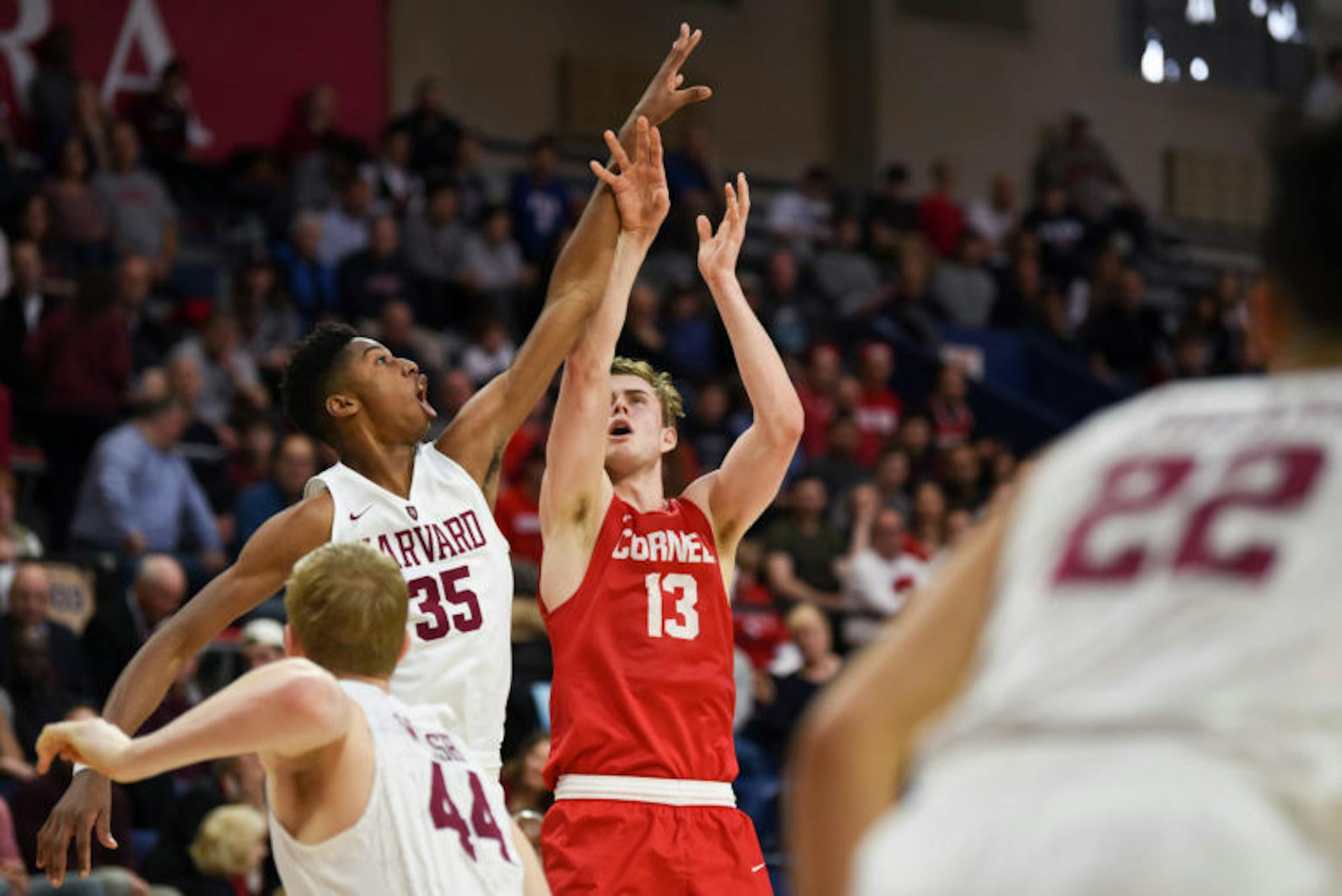 Despite taking a lead in the first half, the men's basketball team struggled to find its footing for the remainder of its semifinal game against Harvard, ultimately falling 55-74.