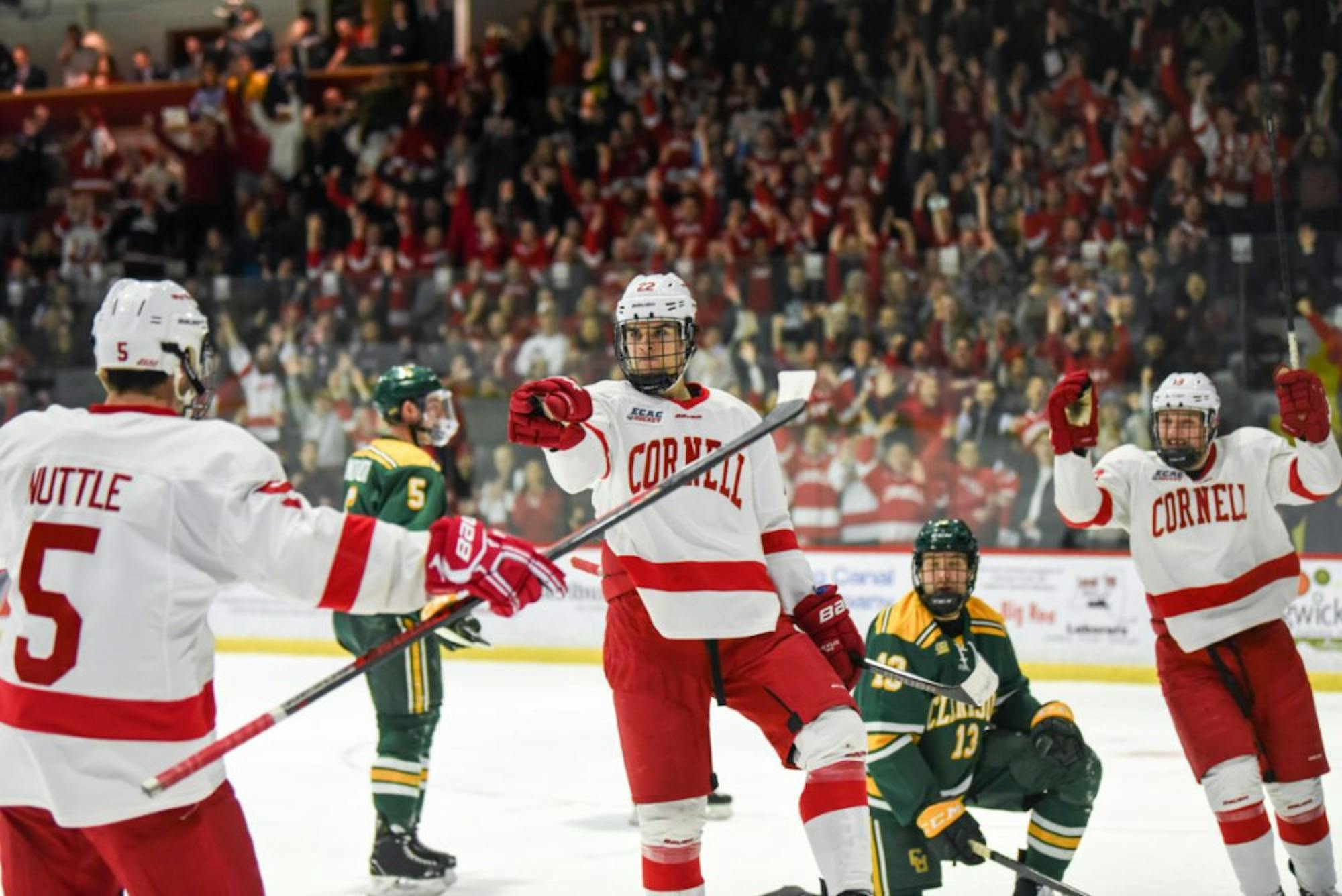 Jeff Malott had two goals in Cornell's convincing 5-0 win.