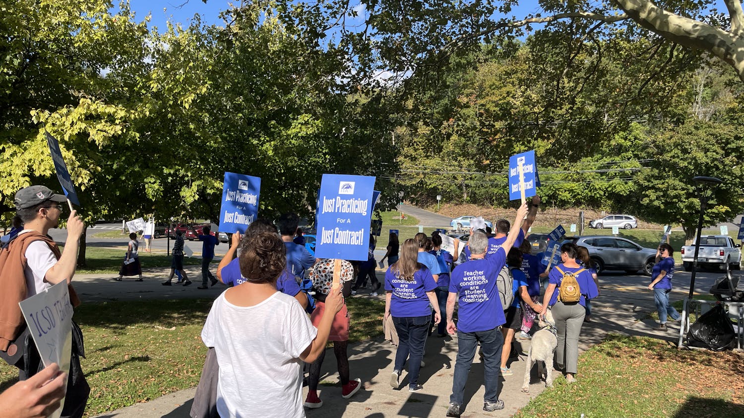 Ithaca Central School District Teachers Practice Picketing As Negotiations Loom
