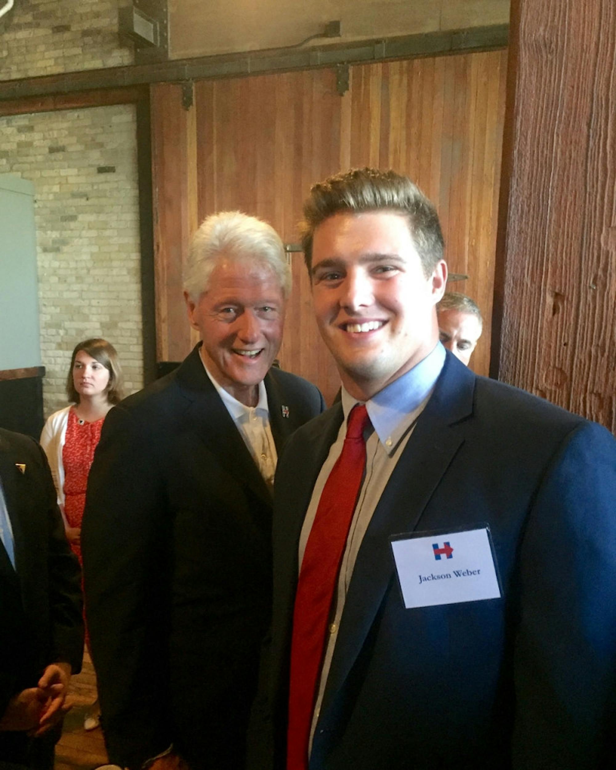 Weber had a chance to meet President Bill Clinton during his time working for Hillary Clintons campaign.