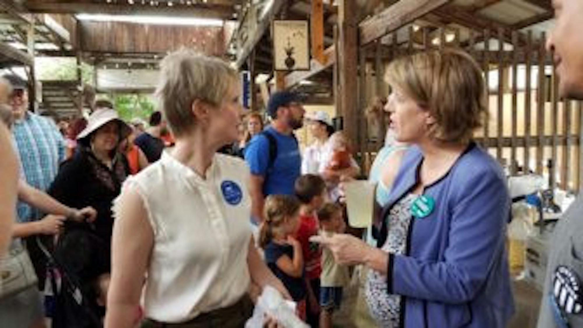 Zephyr Teachout, right, lost against Cuomo in the Democratic primary four years ago and is currently running for state attorney general.