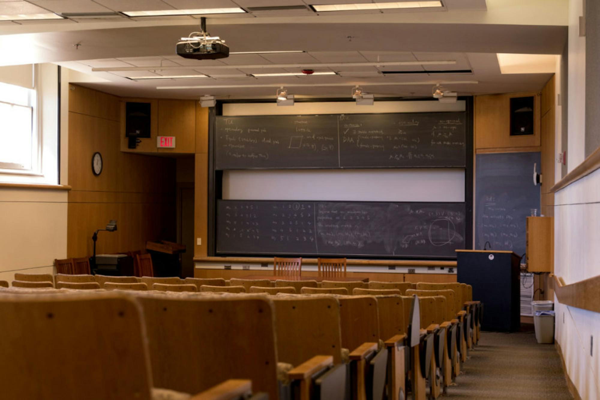 Lecture halls will remain empty for the rest of the semester while classes are suspended and then held online.