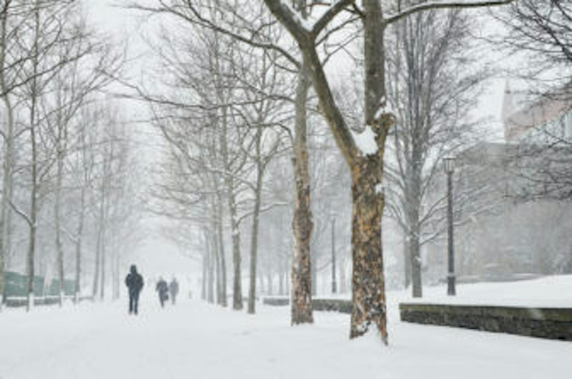 Snow Storm Stella shuts down campus on March 14, 2017. ( Emma Hoarty/ Sun Staff Photographer) Download permissions