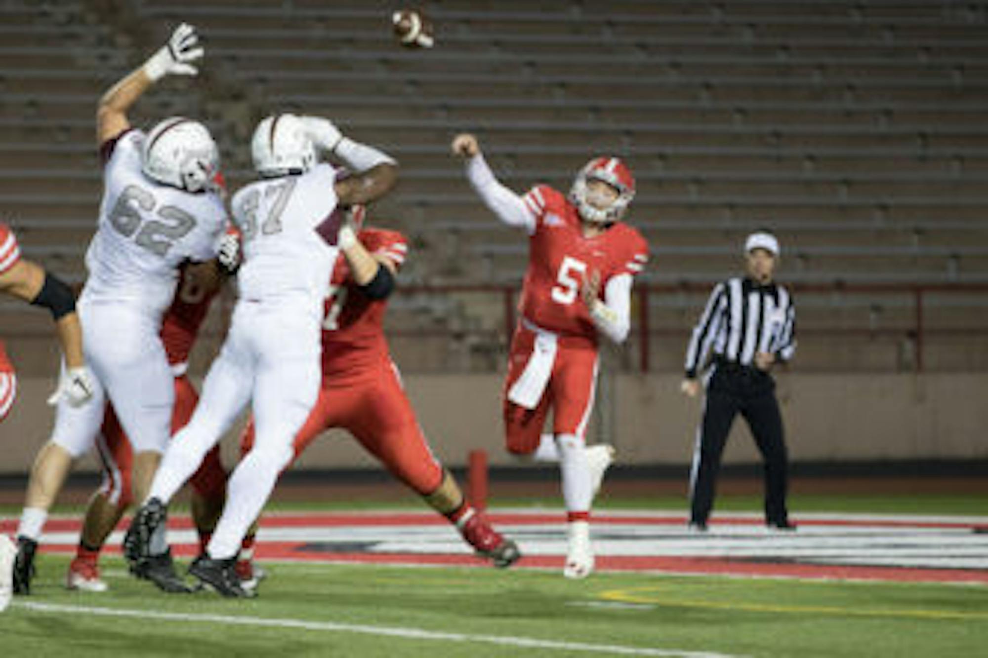 Banks beat out last year's starting quarterback Robert Somborn for this season's starting role.
