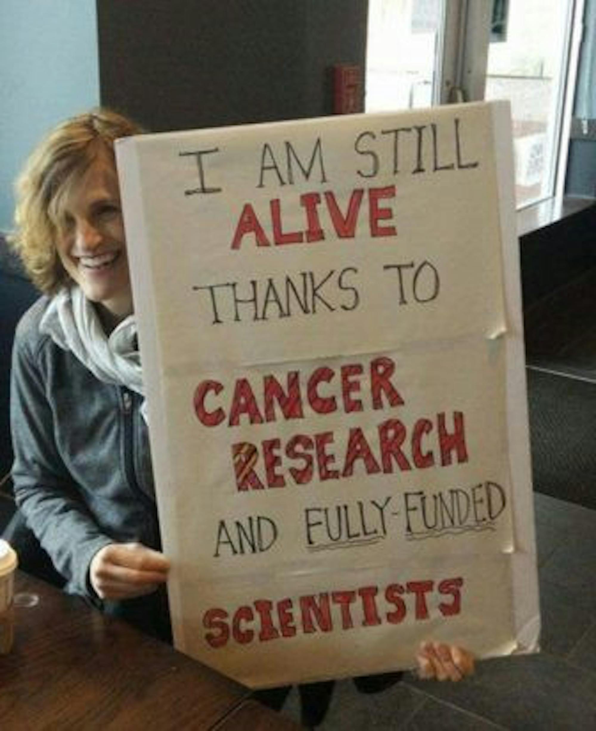 Carrie Lazarre attends the march.