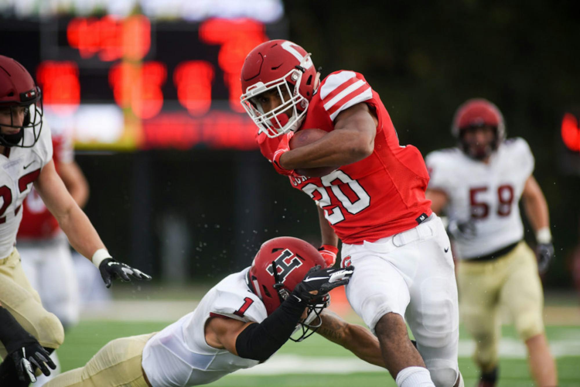Junior running back Harold Coles rushes for for a 34-yard touchdown that brought Cornell within a single score with 7:03 left in the game.