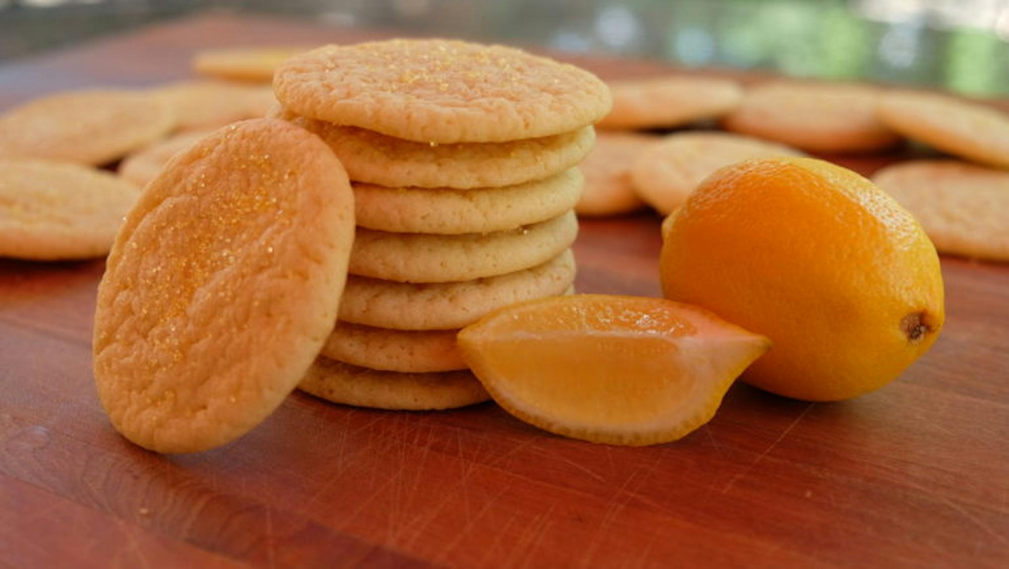 First batch of volume measured lemon sugar cookies. (Benjamin Velani / Sun Dining Editor)