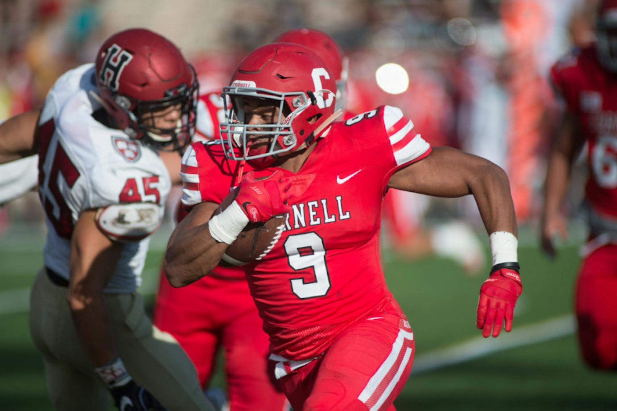 The Red will be without senior running back Chris Walker (#9, above)