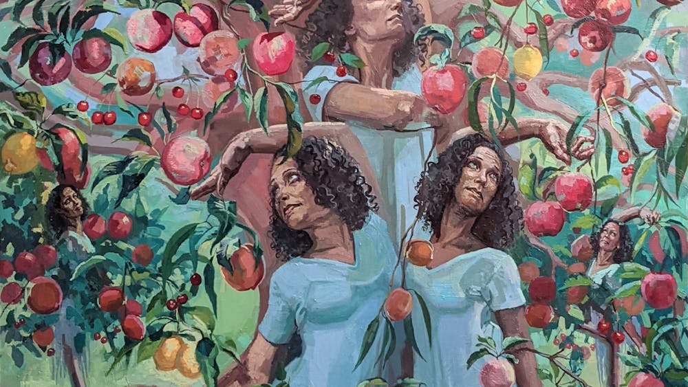 00Teresa Dunn_Keira Busch and the Tree of Many Fruits_2021_Oil on Linen_72x60 inches copy.jpg