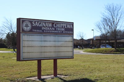 Saginaw Chippewa Indian Tribe sign